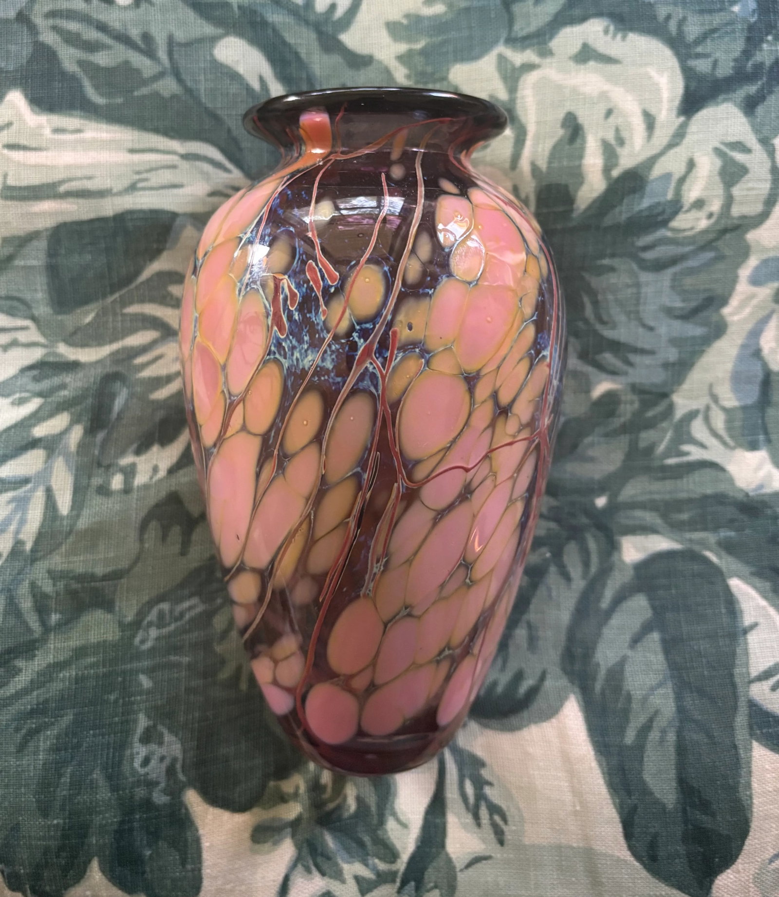 Vintage Studio Hand-Blown Art Glass Vase by Paul Bendzunas - 10