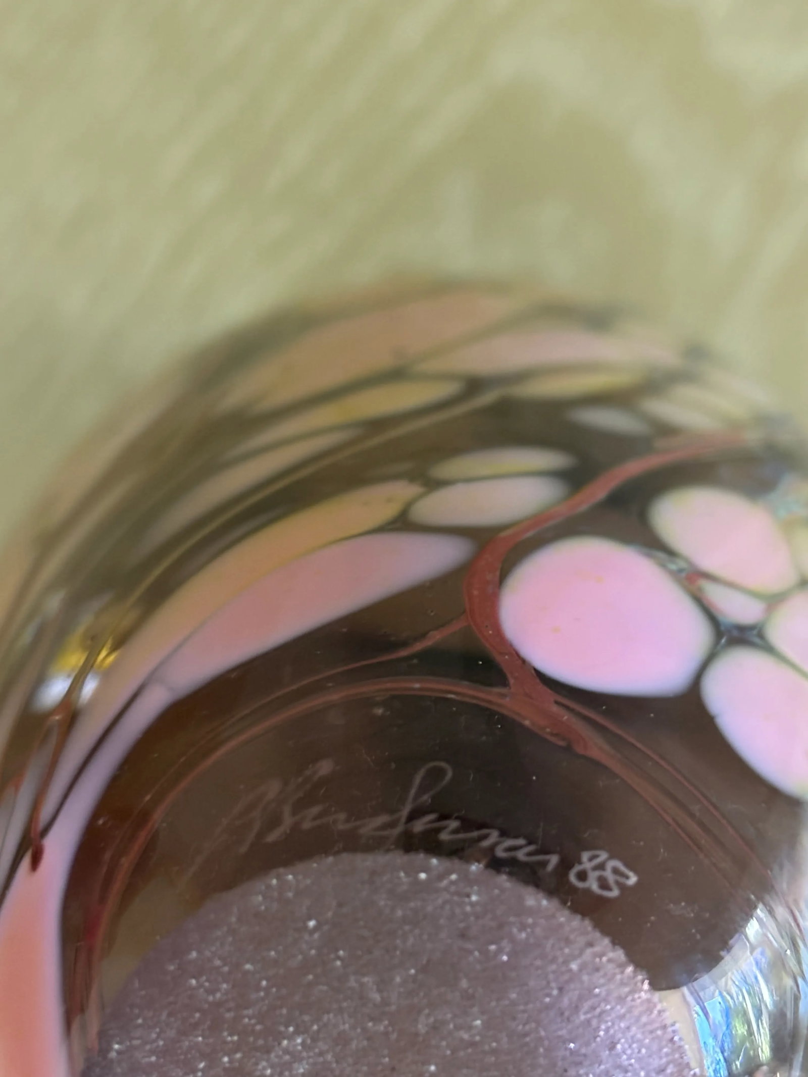 Vintage Studio Hand-Blown Art Glass Vase by Paul Bendzunas - 11