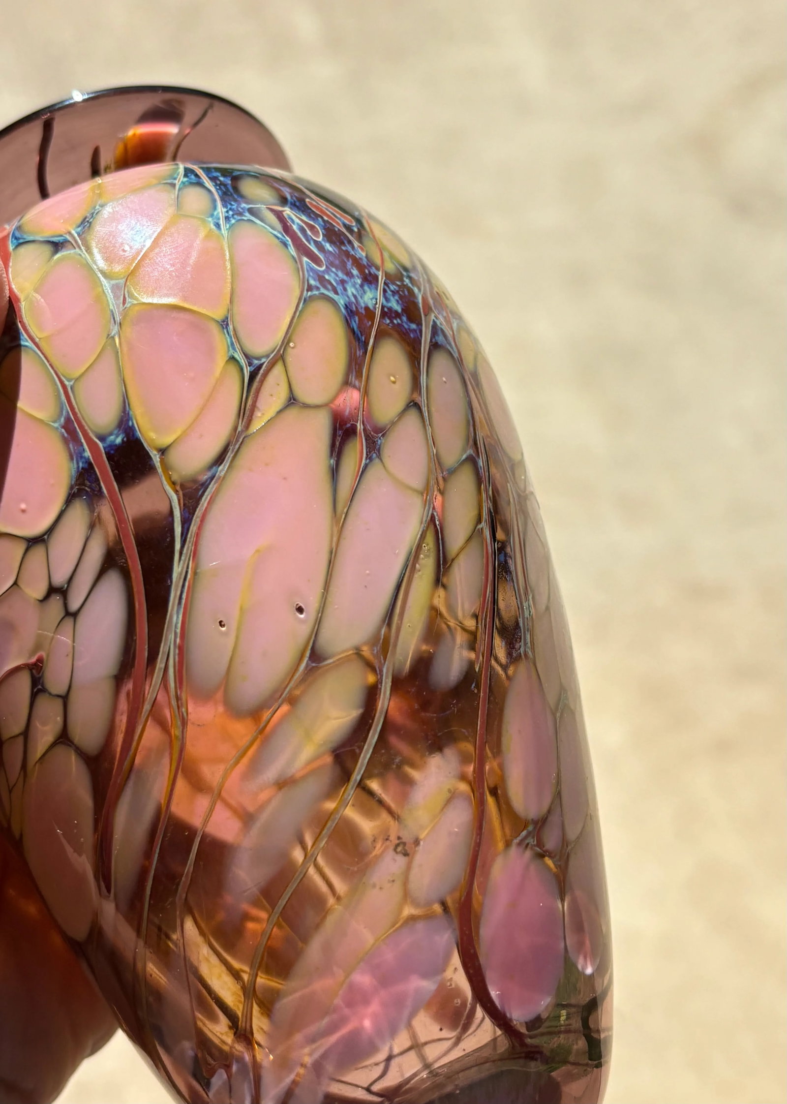 Vintage Studio Hand-Blown Art Glass Vase by Paul Bendzunas - 13