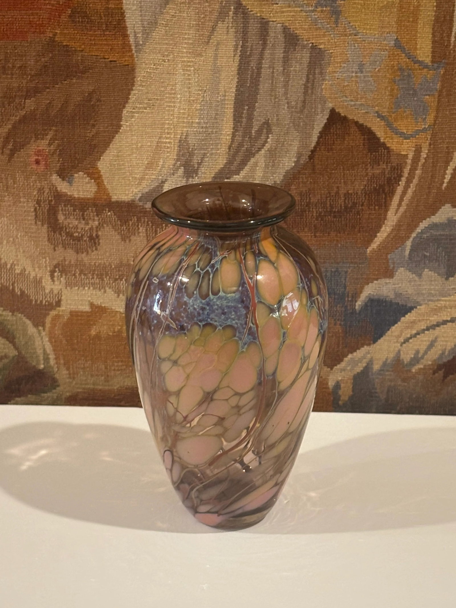 Vintage Studio Hand-Blown Art Glass Vase by Paul Bendzunas - 14