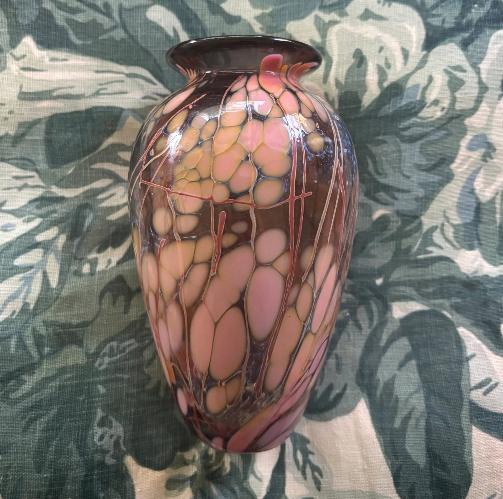 Vintage Studio Hand-Blown Art Glass Vase by Paul Bendzunas - 18