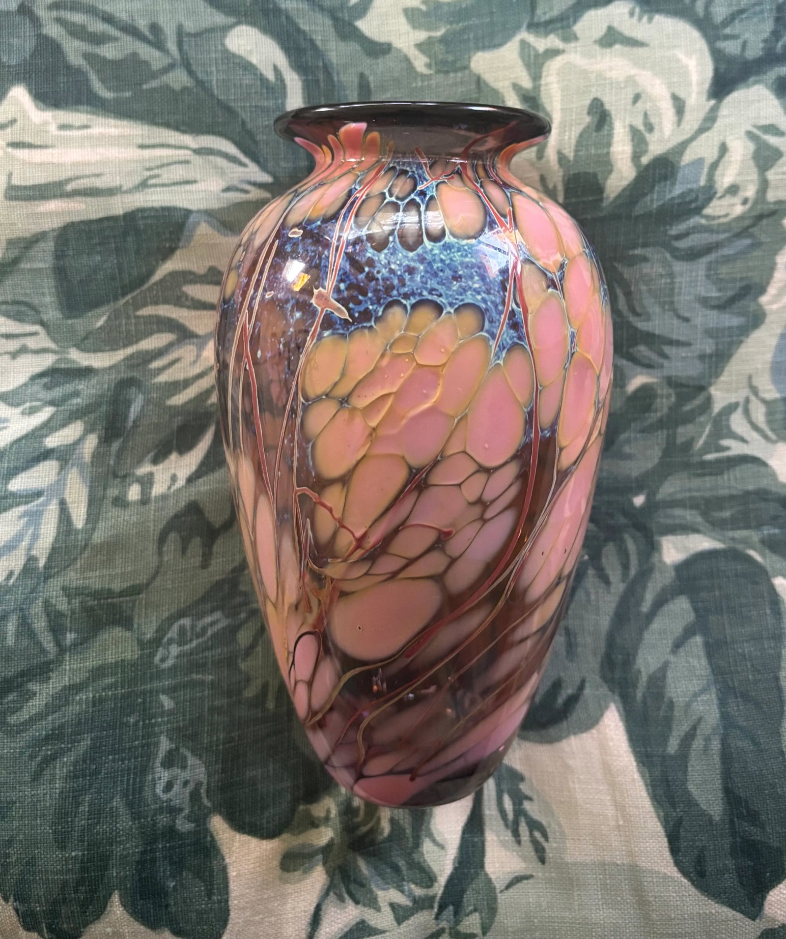 Vintage Studio Hand-Blown Art Glass Vase by Paul Bendzunas - 2
