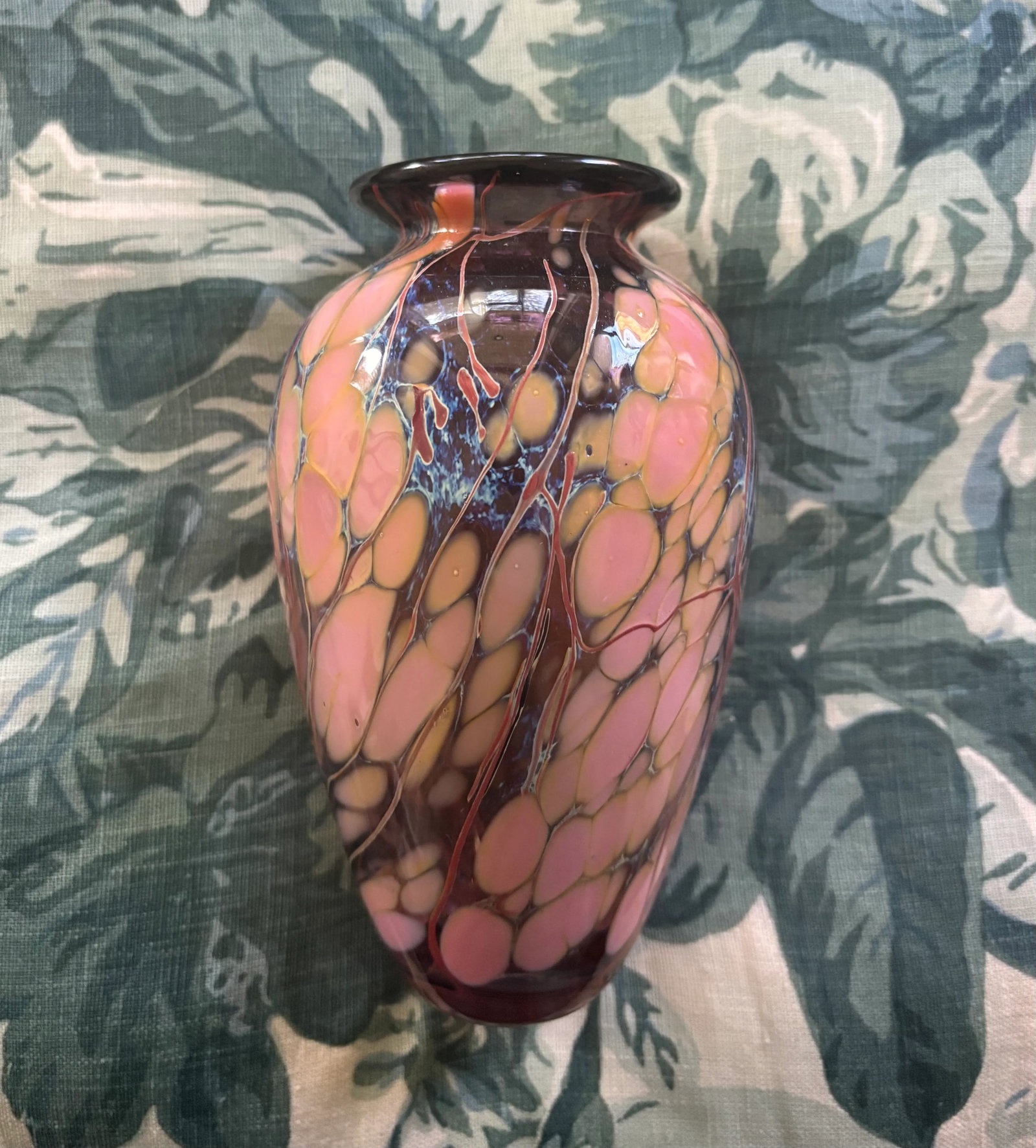 Vintage Studio Hand-Blown Art Glass Vase by Paul Bendzunas - 4