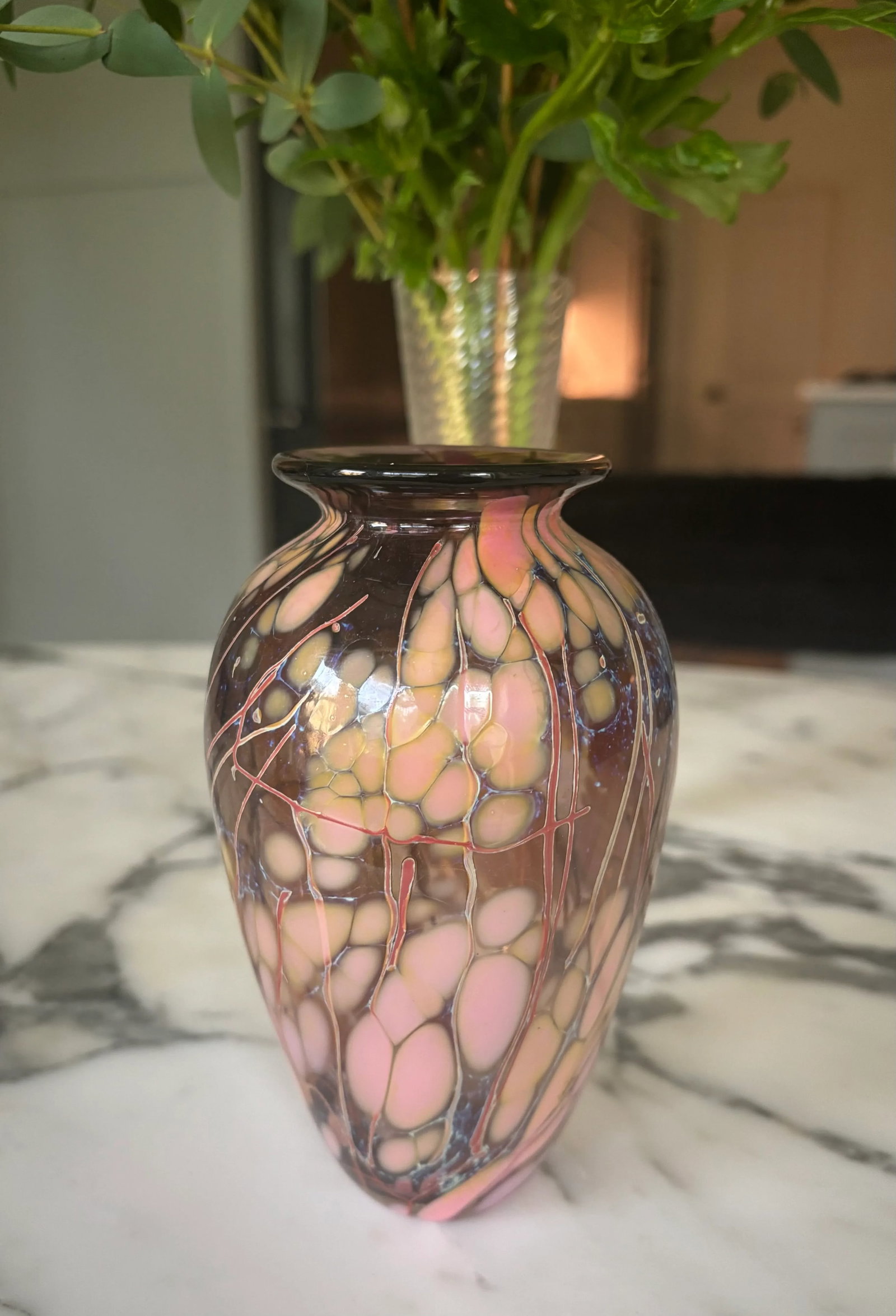 Vintage Studio Hand-Blown Art Glass Vase by Paul Bendzunas - 5