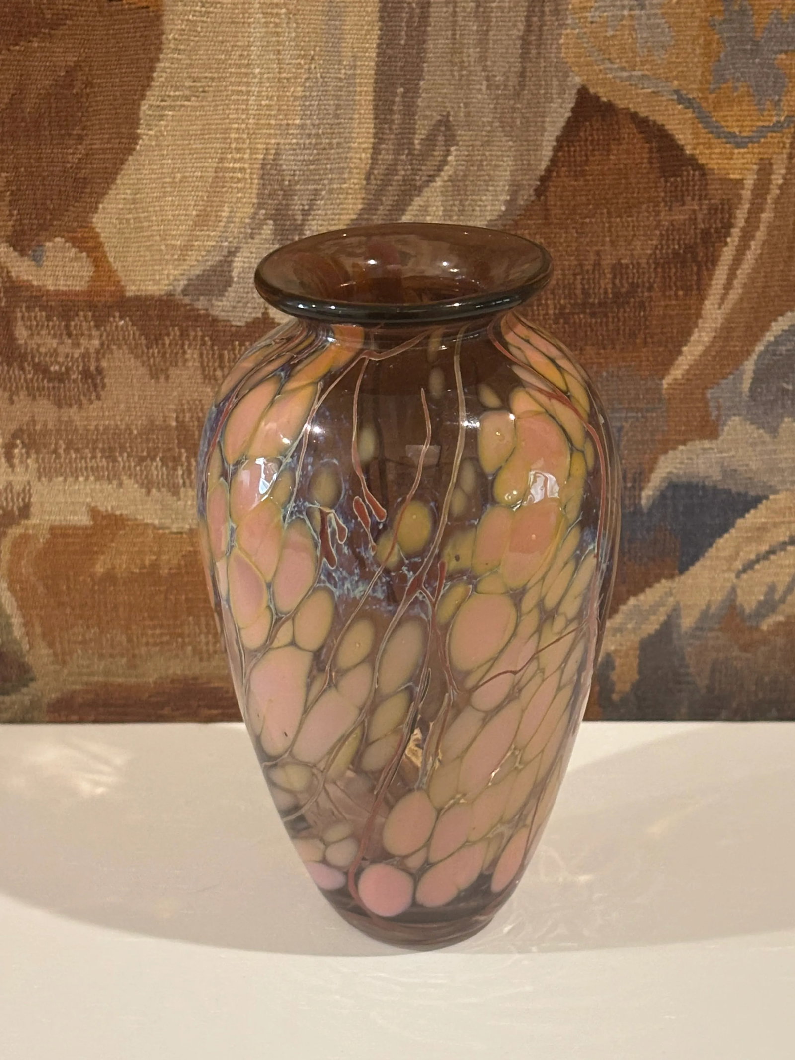 Vintage Studio Hand-Blown Art Glass Vase by Paul Bendzunas - 8