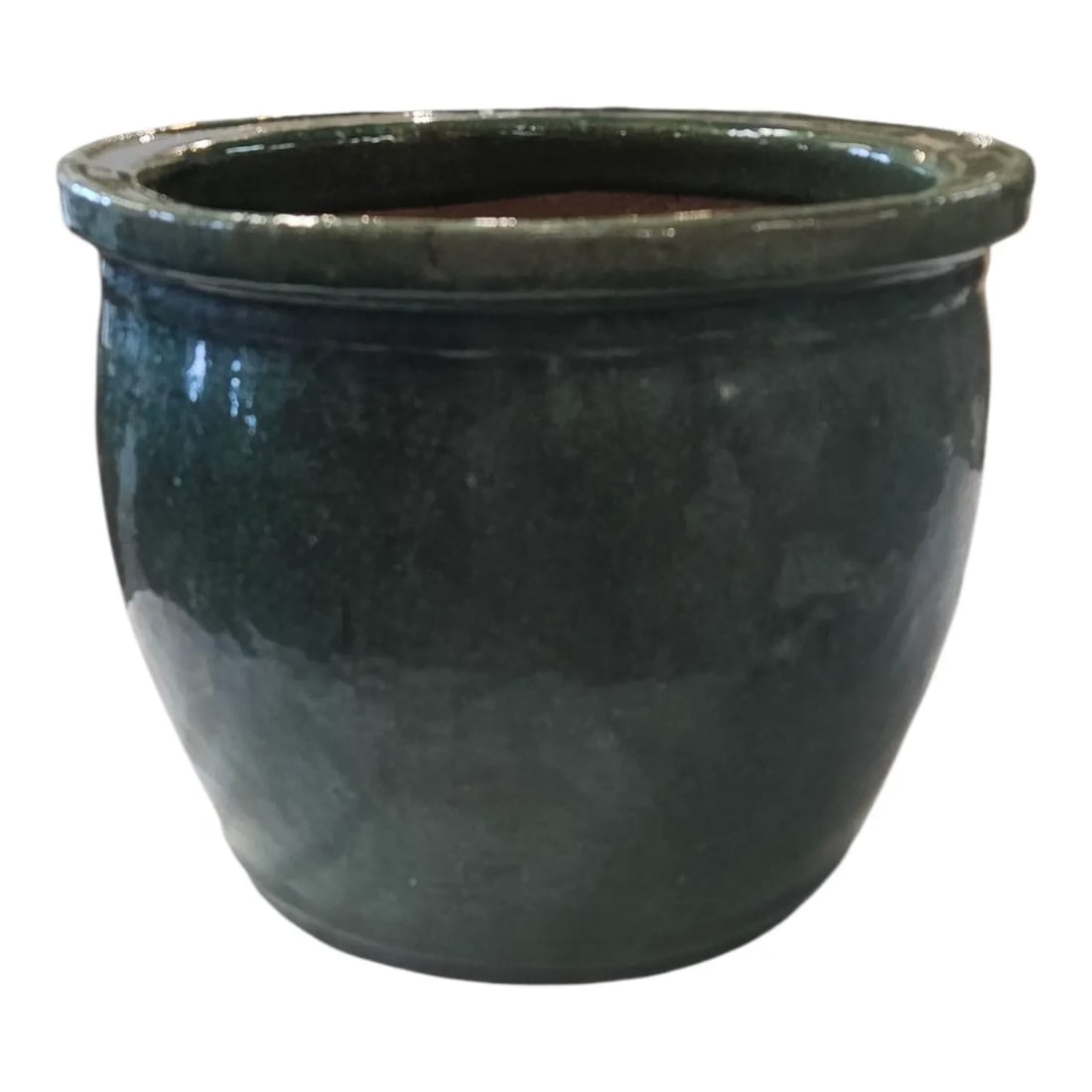 Late 20th Century 12" Outdoor/Indoor Glazed Ceramic Planter - 2