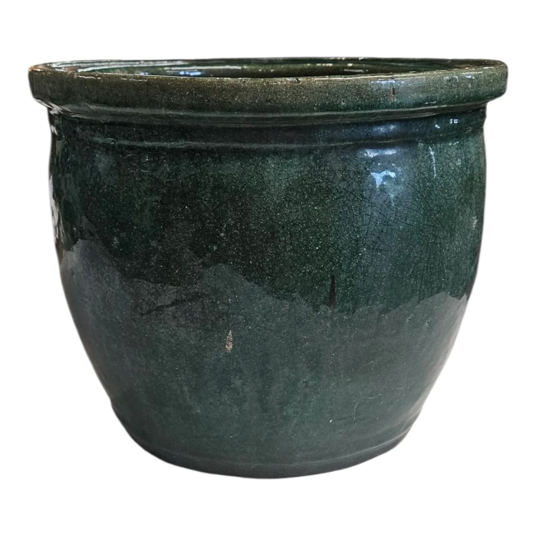Late 20th Century 12" Outdoor/Indoor Glazed Ceramic Planter - 3