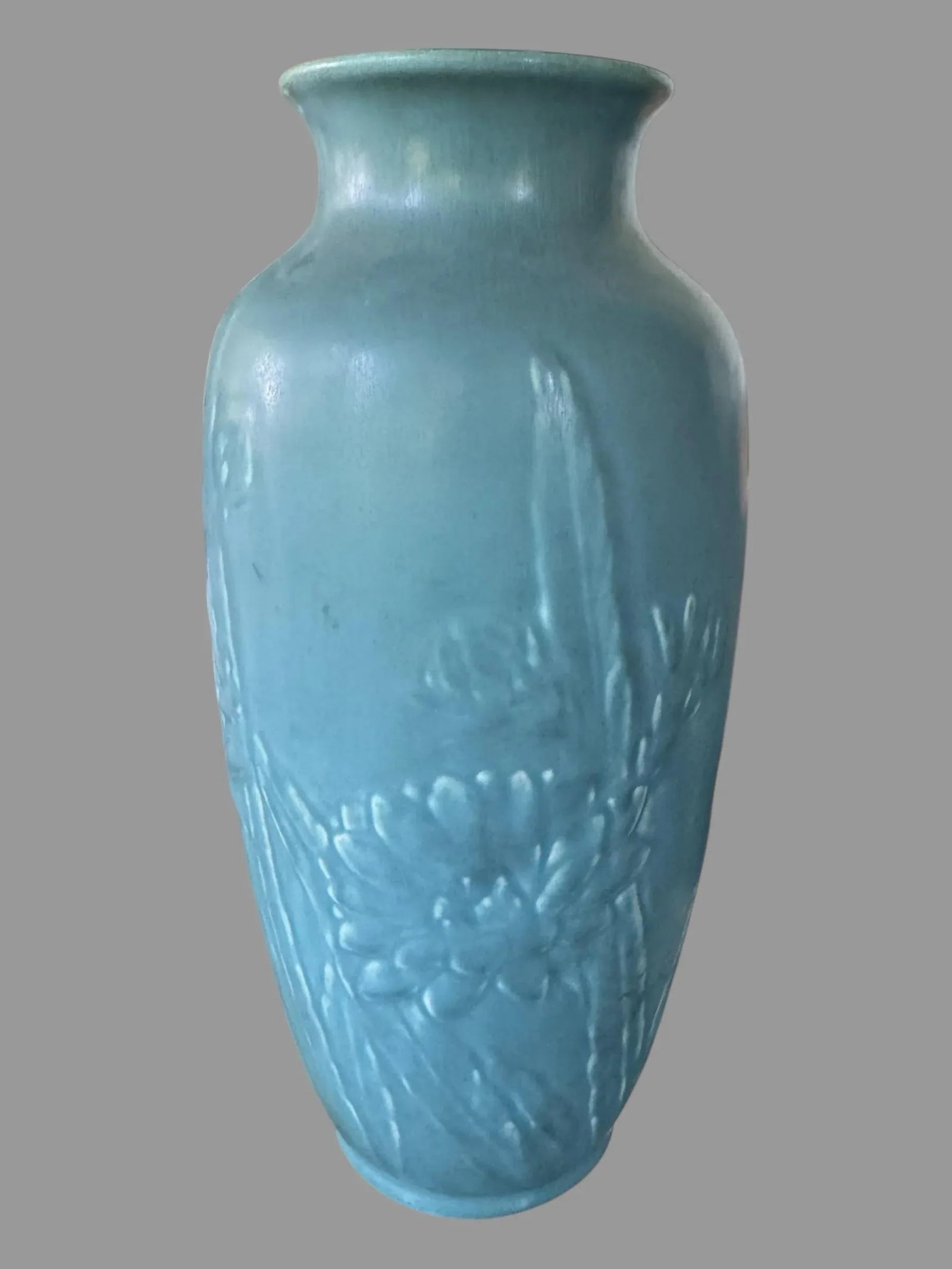 1945 Rookwood Art Pottery Floral Embossed Decorated 6870 Vase - 2