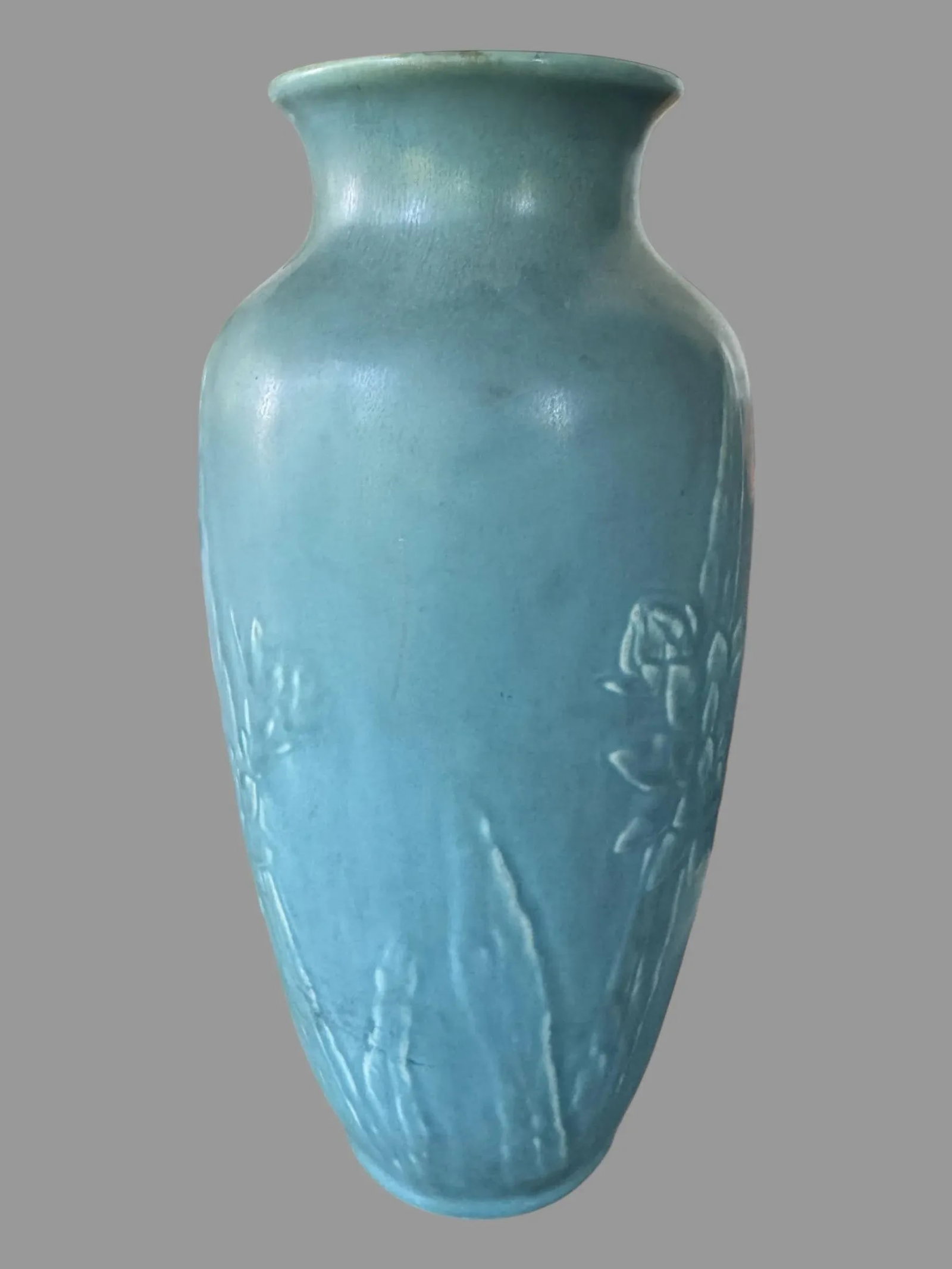 1945 Rookwood Art Pottery Floral Embossed Decorated 6870 Vase - 7