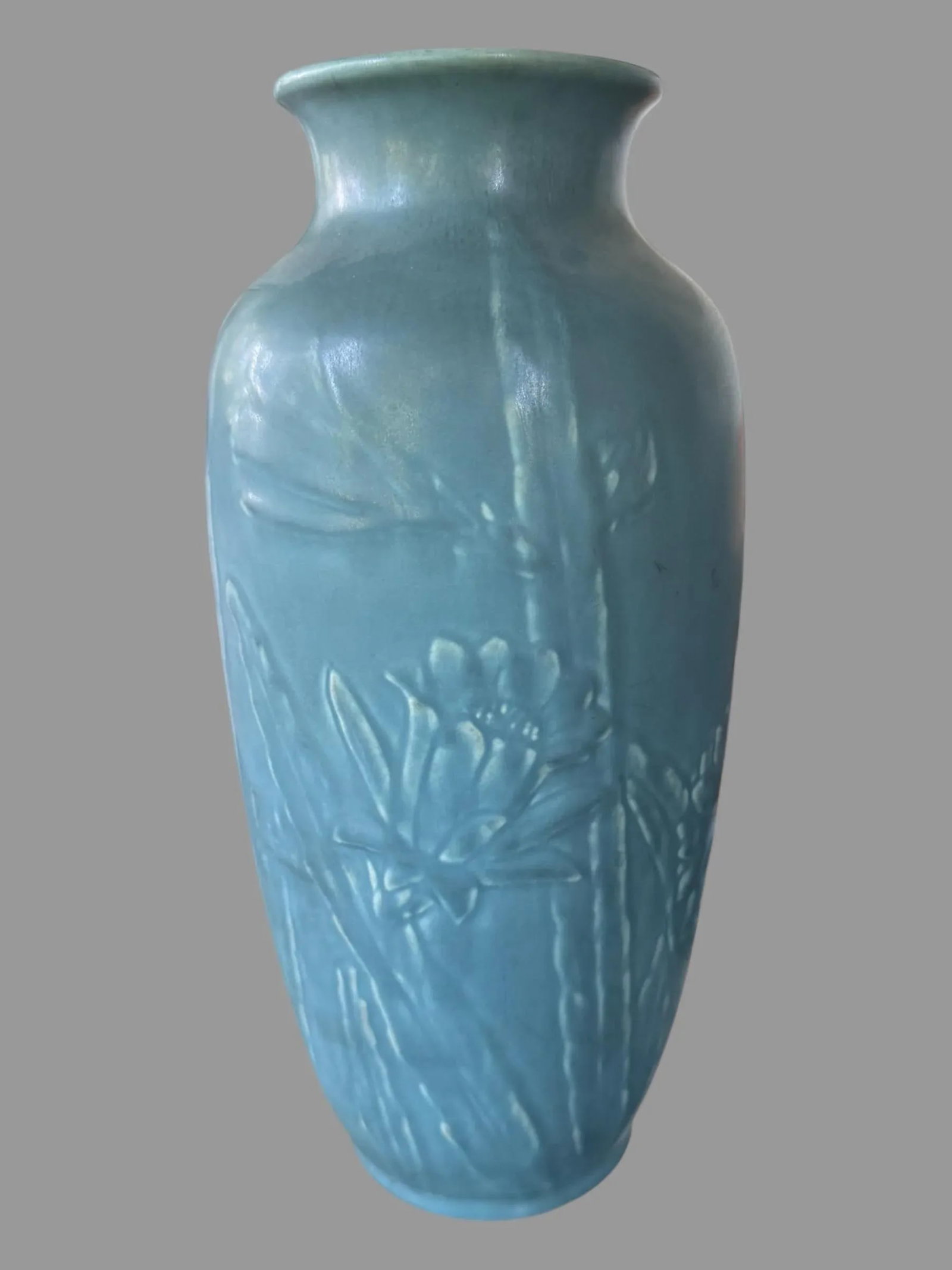 1945 Rookwood Art Pottery Floral Embossed Decorated 6870 Vase - 8