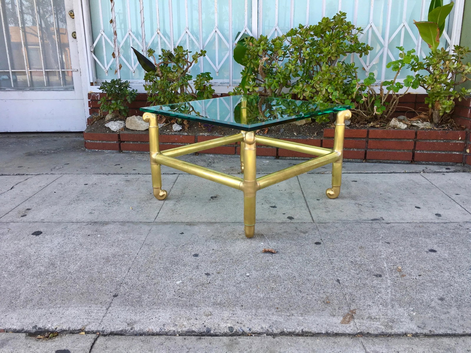 1970s Mid-Century Brass Coffee Table - 2