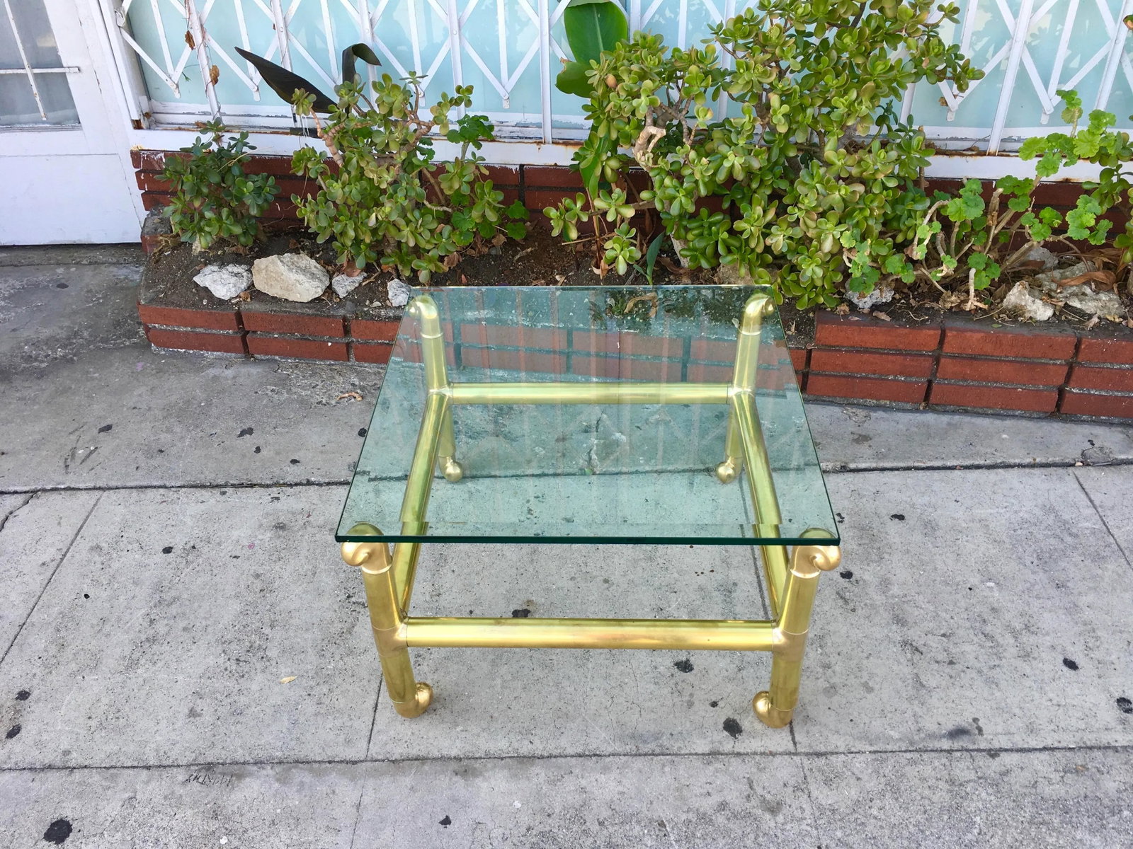 1970s Mid-Century Brass Coffee Table - 3