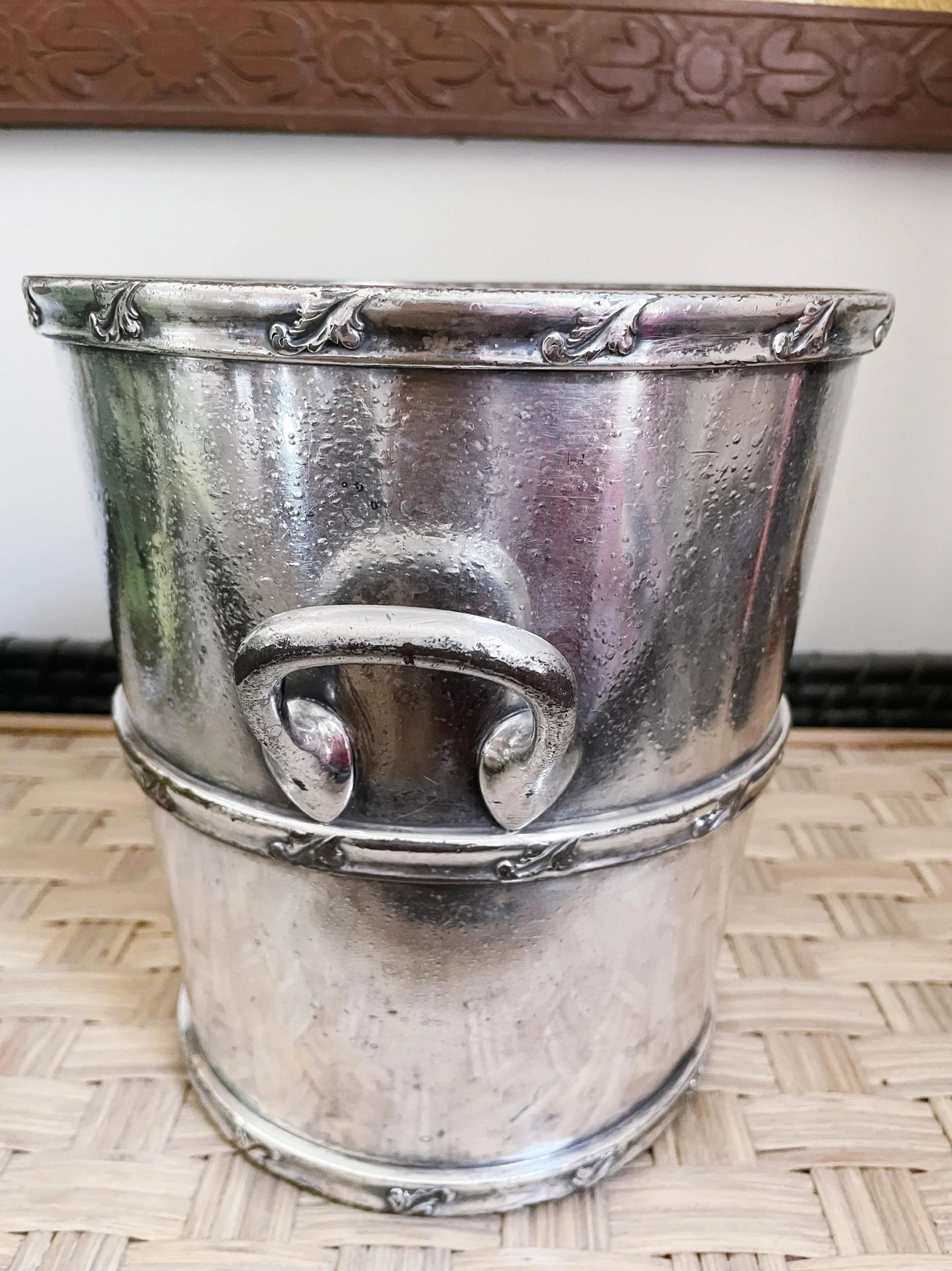 1920s Silver Plated Champagne Bucket From the Anthony Hotel in Ft Wayne In - 3