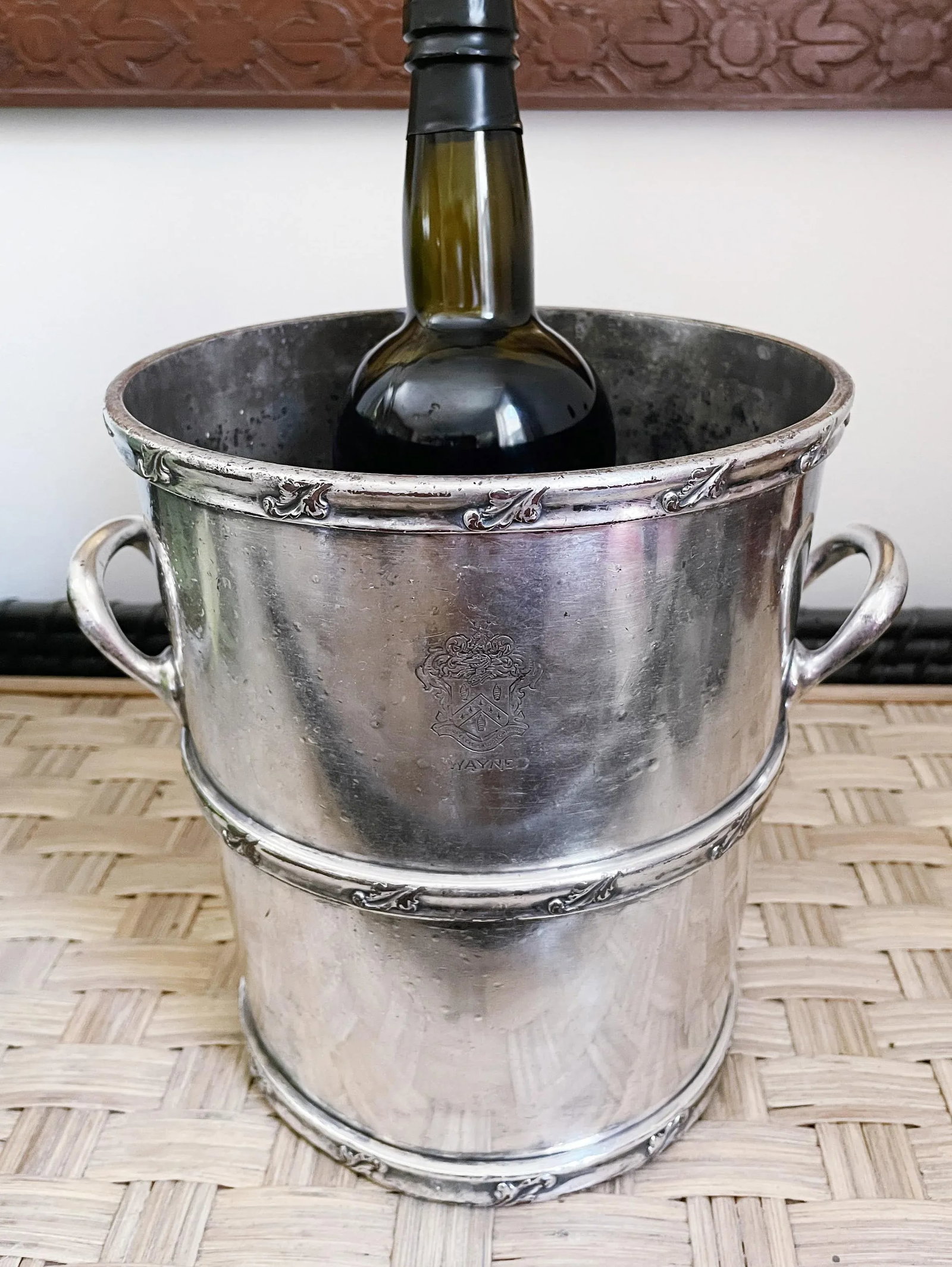1920s Silver Plated Champagne Bucket From the Anthony Hotel in Ft Wayne In - 4