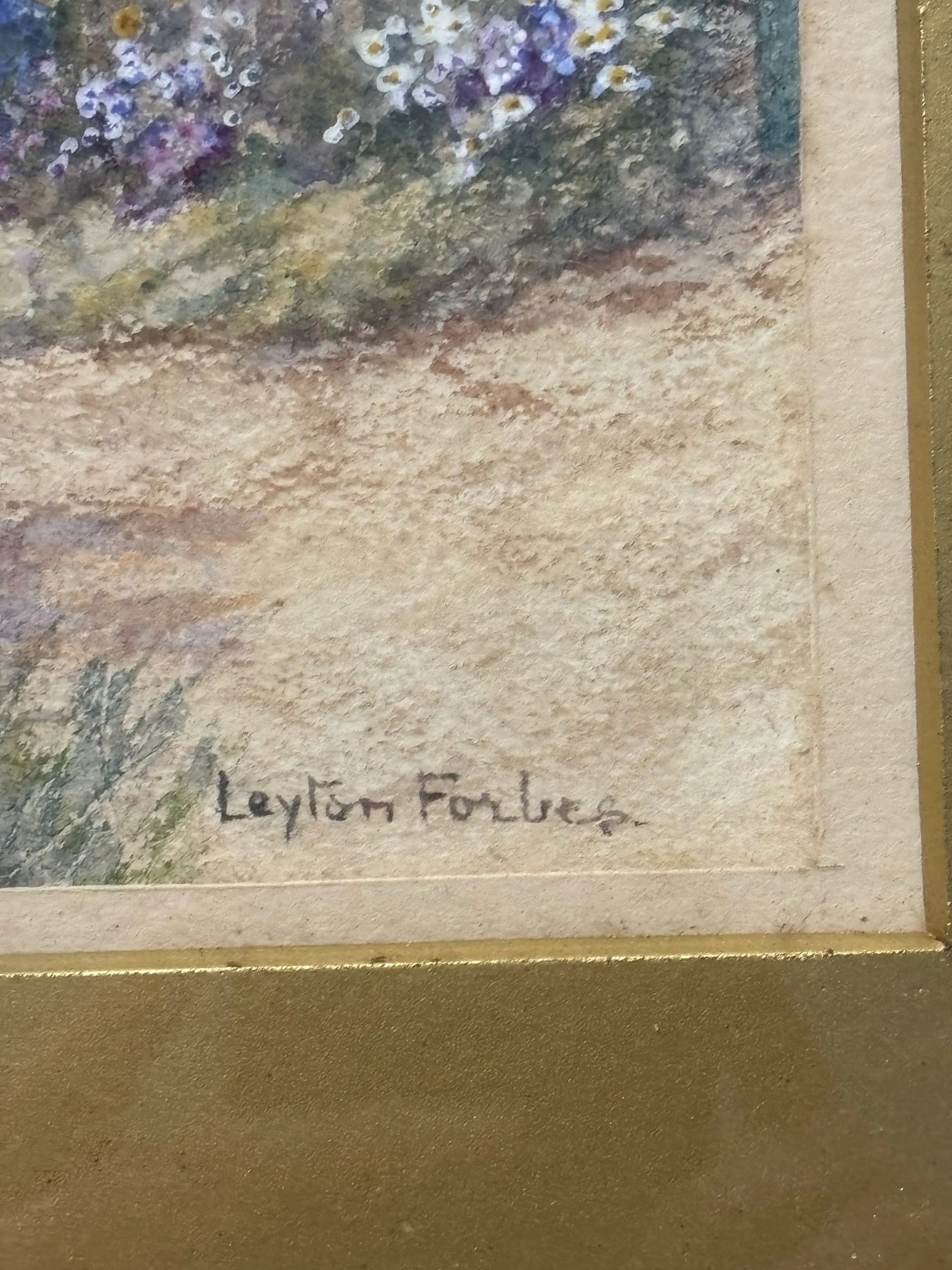 Antique English Watercolor Landscape "A Devon Cottage" by Leyton Forbes - 2