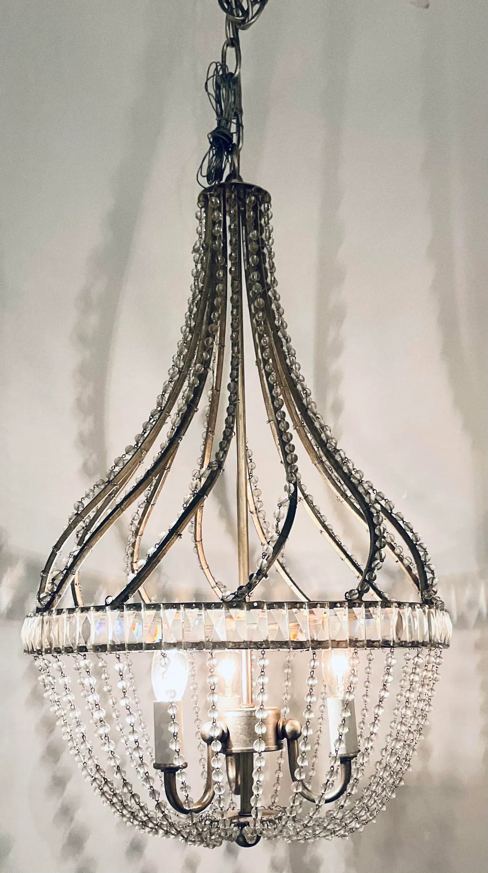 Currey & Company Transitional Crystal Ingenue Silver Chandelier - 2