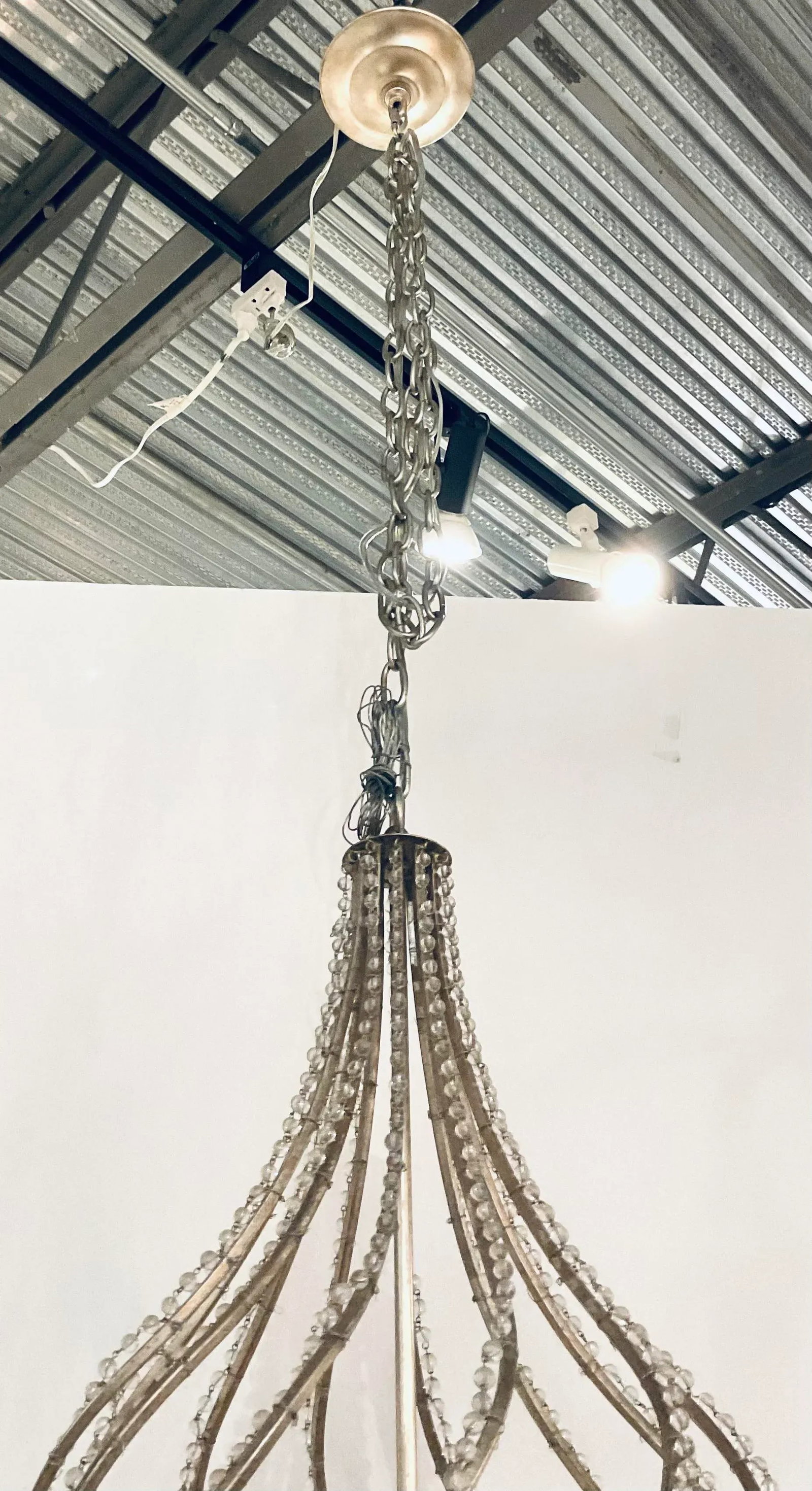 Currey & Company Transitional Crystal Ingenue Silver Chandelier - 3