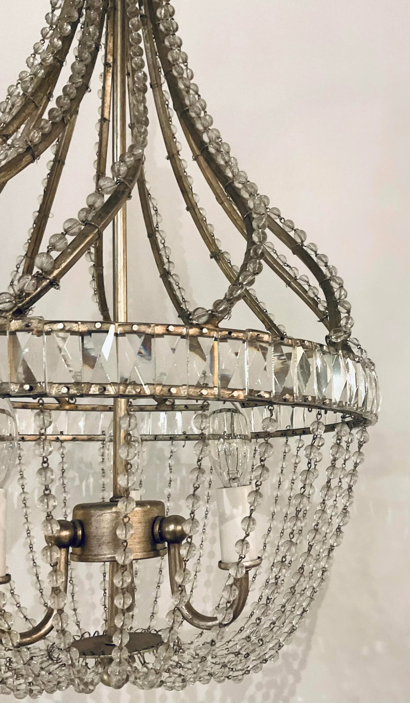 Currey & Company Transitional Crystal Ingenue Silver Chandelier - 4