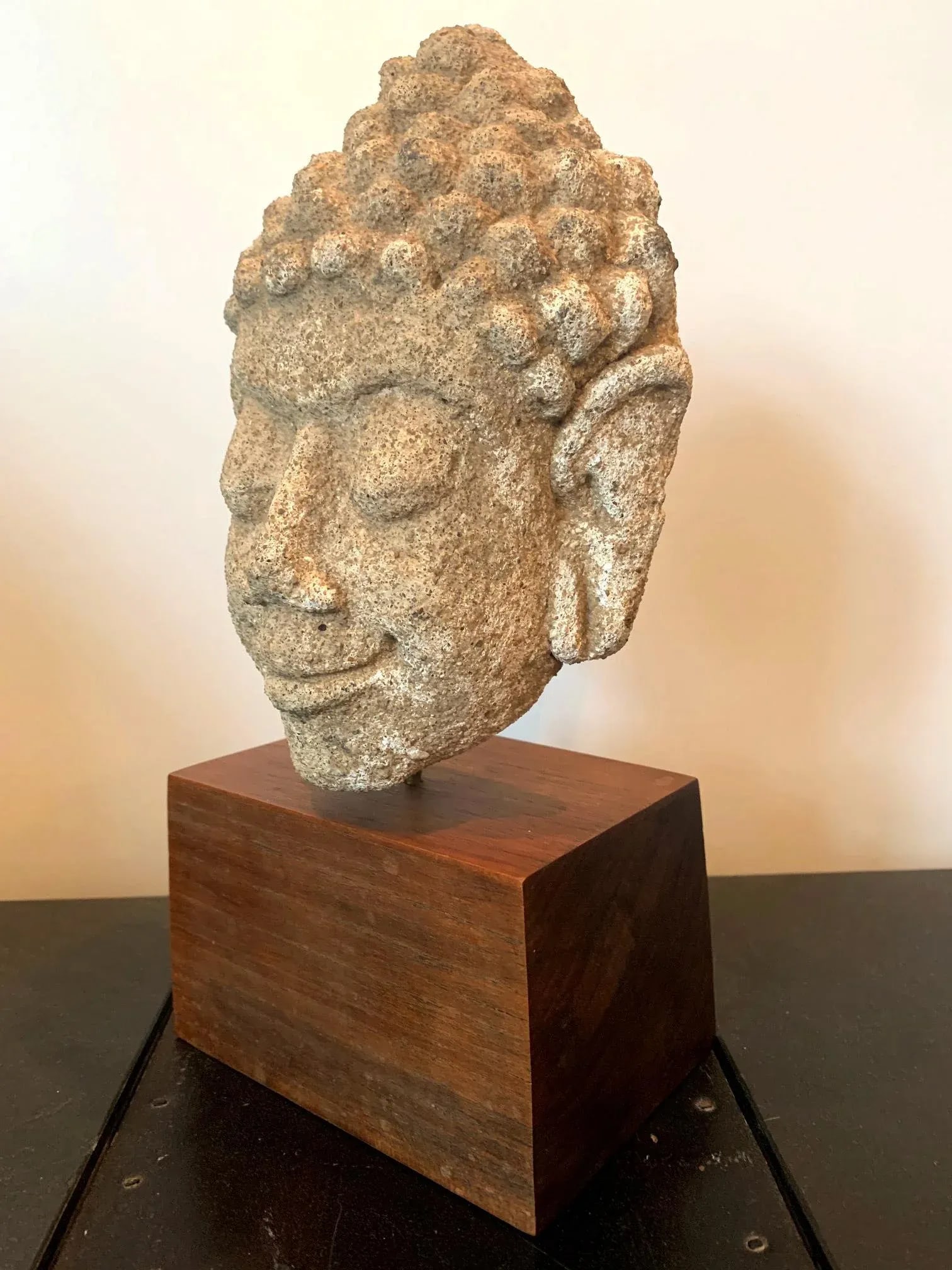 Dvaravati Stucco Buddha Head from Thailand - 2
