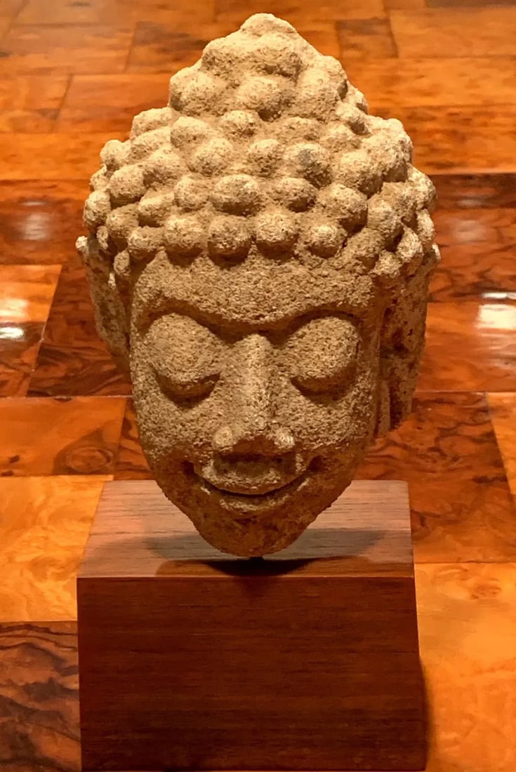 Dvaravati Stucco Buddha Head from Thailand - 3