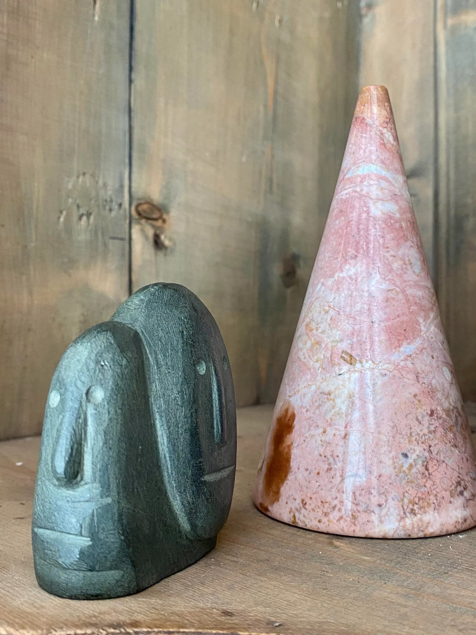 Surrealist Inuit Basalt Sculpture of Two Faces - 2