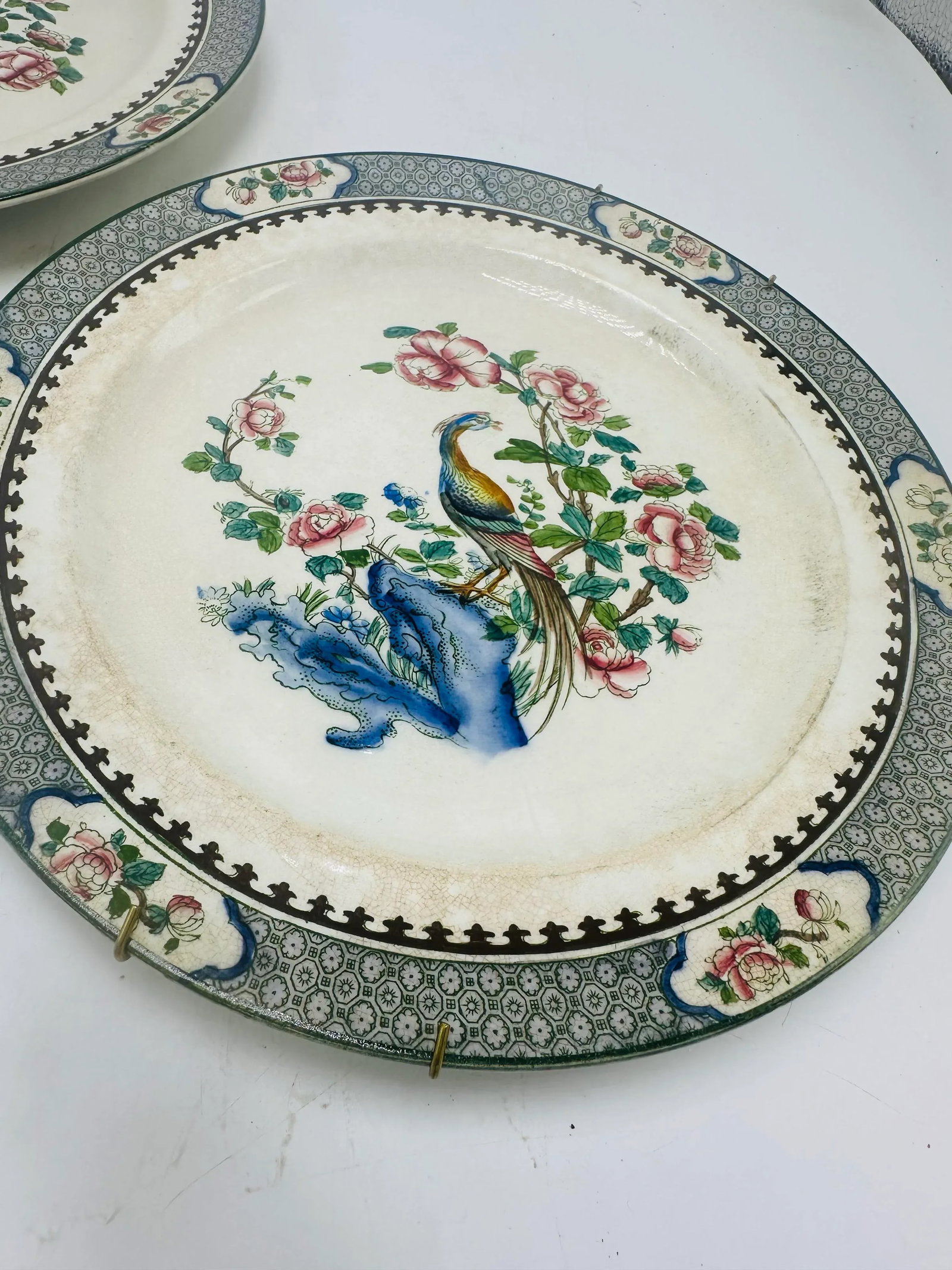 Antique Chinoiserie Plates, a Pair - 4