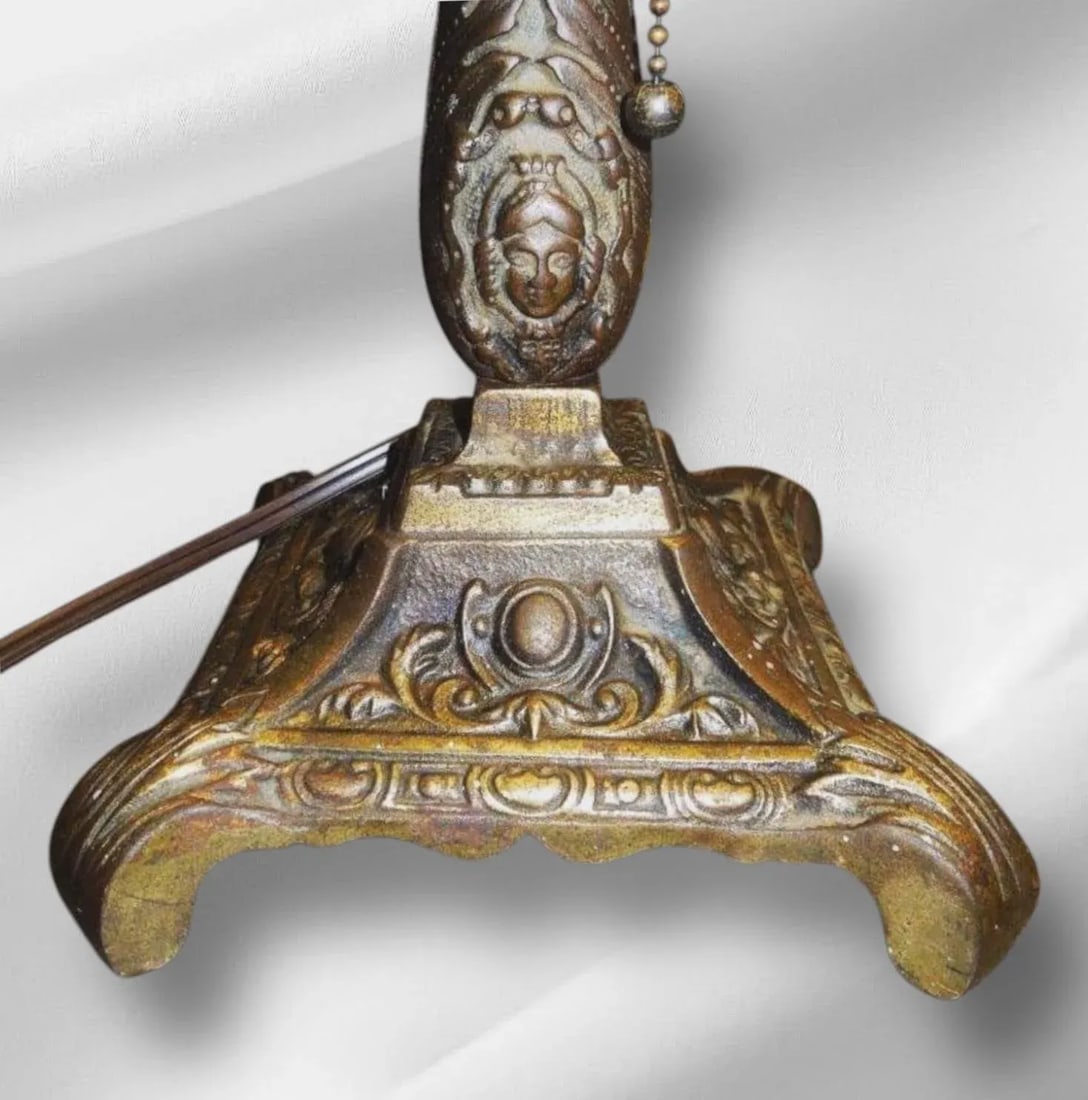 Roaring 20â€™s Slag Glass Table Lamp - 2