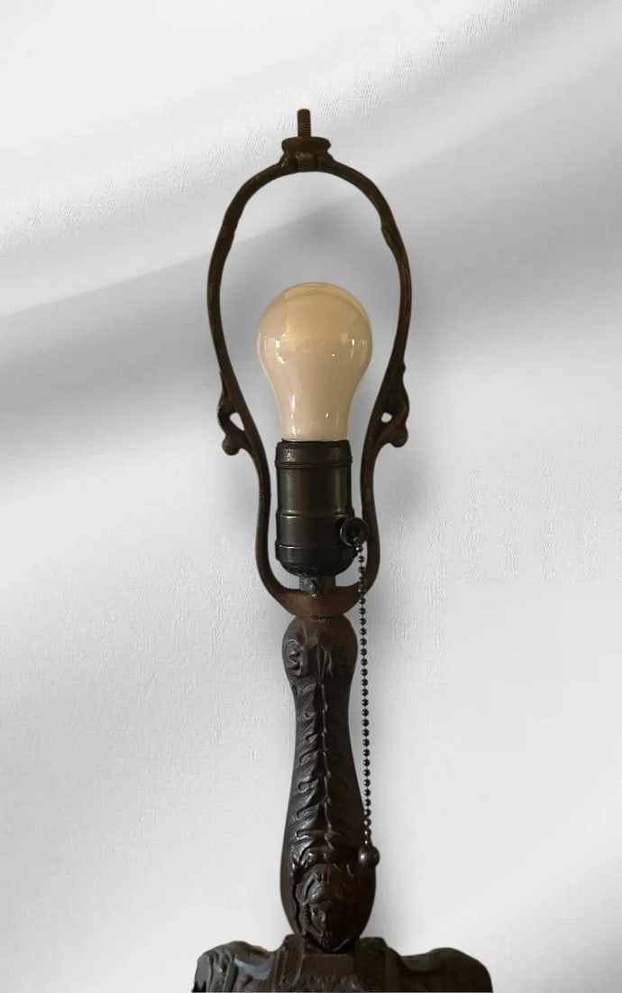 Roaring 20â€™s Slag Glass Table Lamp - 3