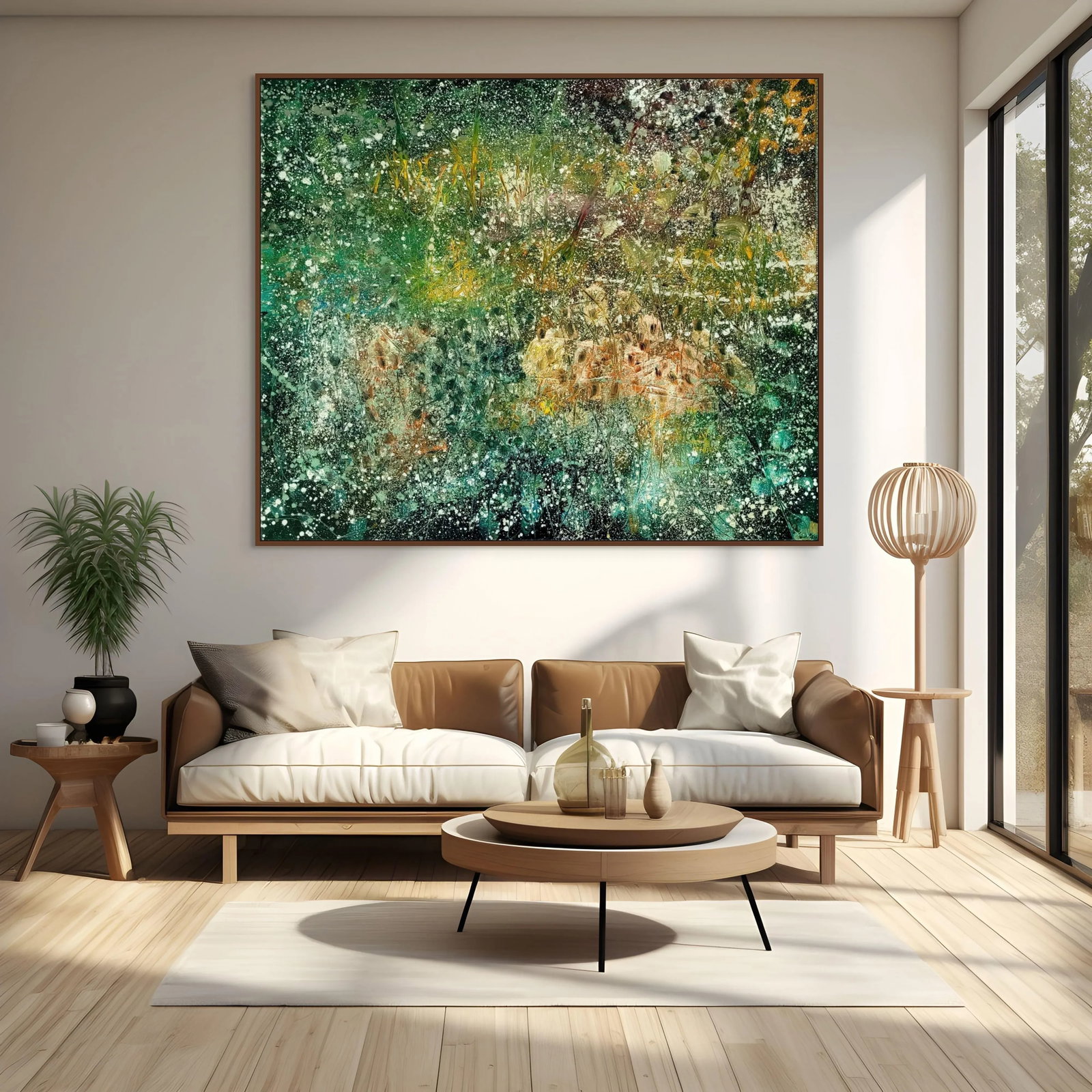 Contemporary Abstract Oil on Canvas "Richgarden" by Reiner Heidorn - 2