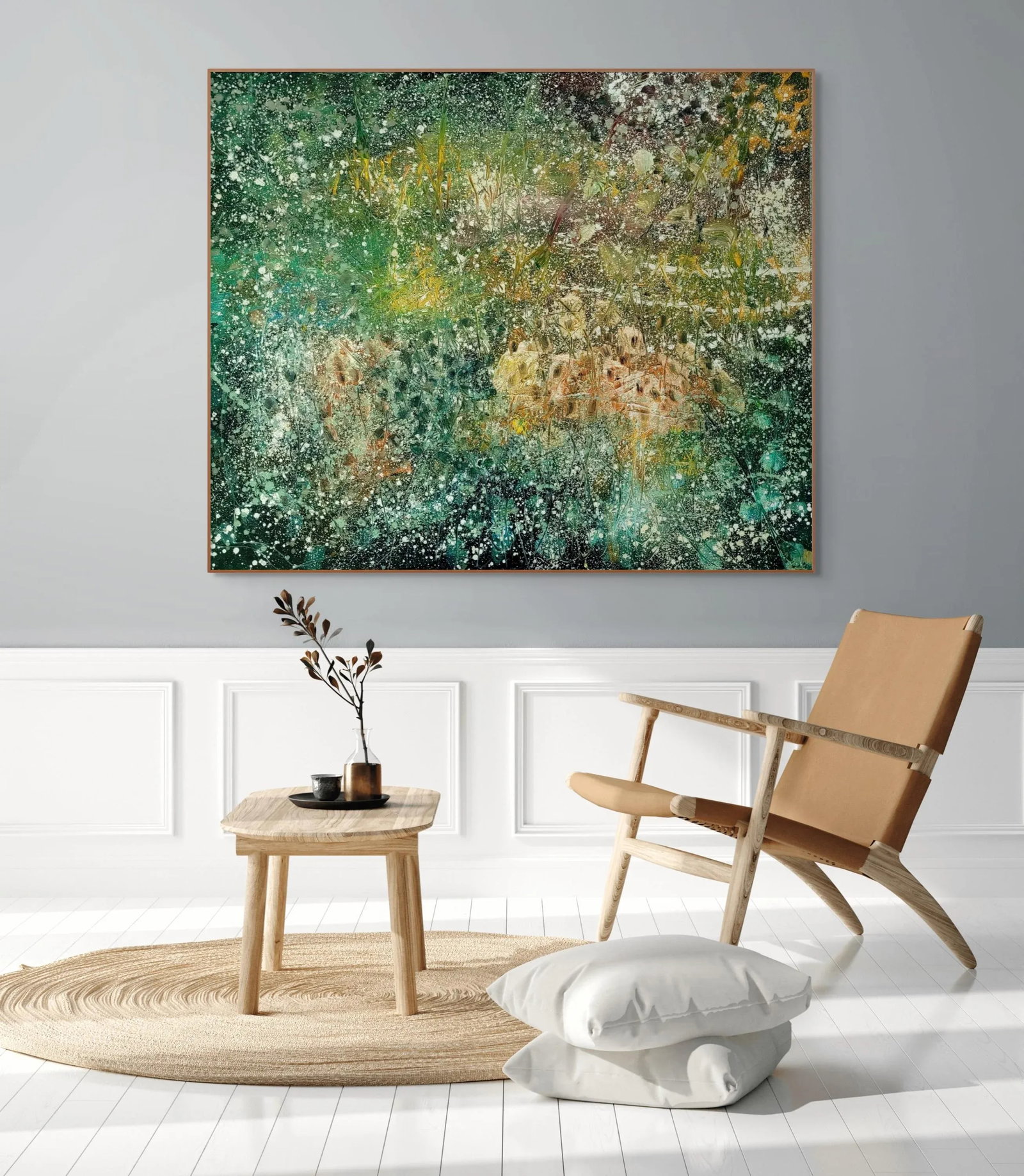 Contemporary Abstract Oil on Canvas "Richgarden" by Reiner Heidorn - 3