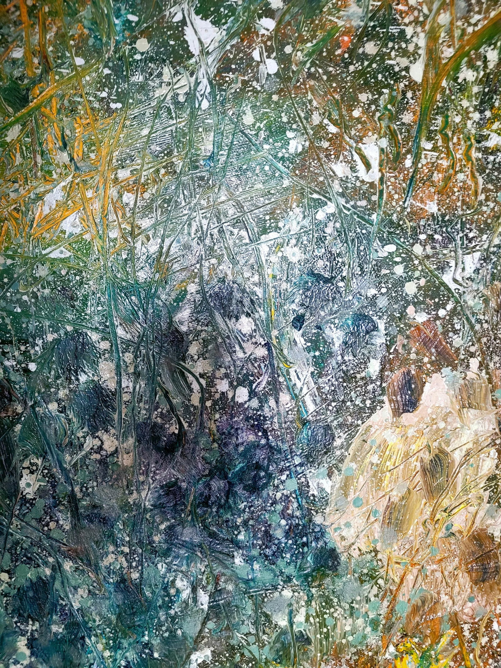 Contemporary Abstract Oil on Canvas "Richgarden" by Reiner Heidorn - 7