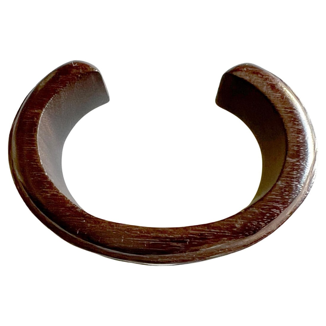 Mexican Modernist Rosewood with Sterling Silver Inlay Cuff Bracelet - 4