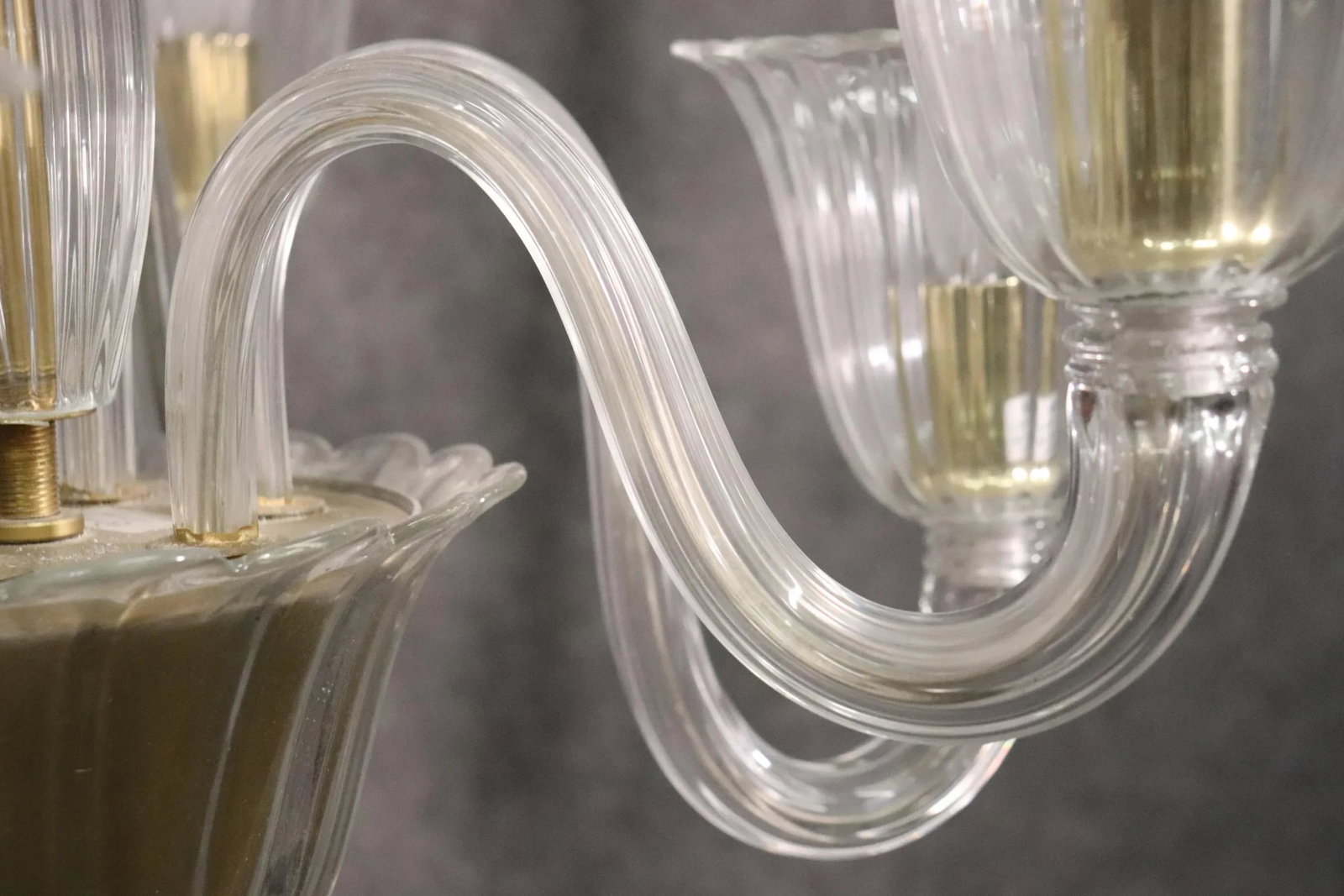 6-Arm Italian Murano Glass Chandelier - 6