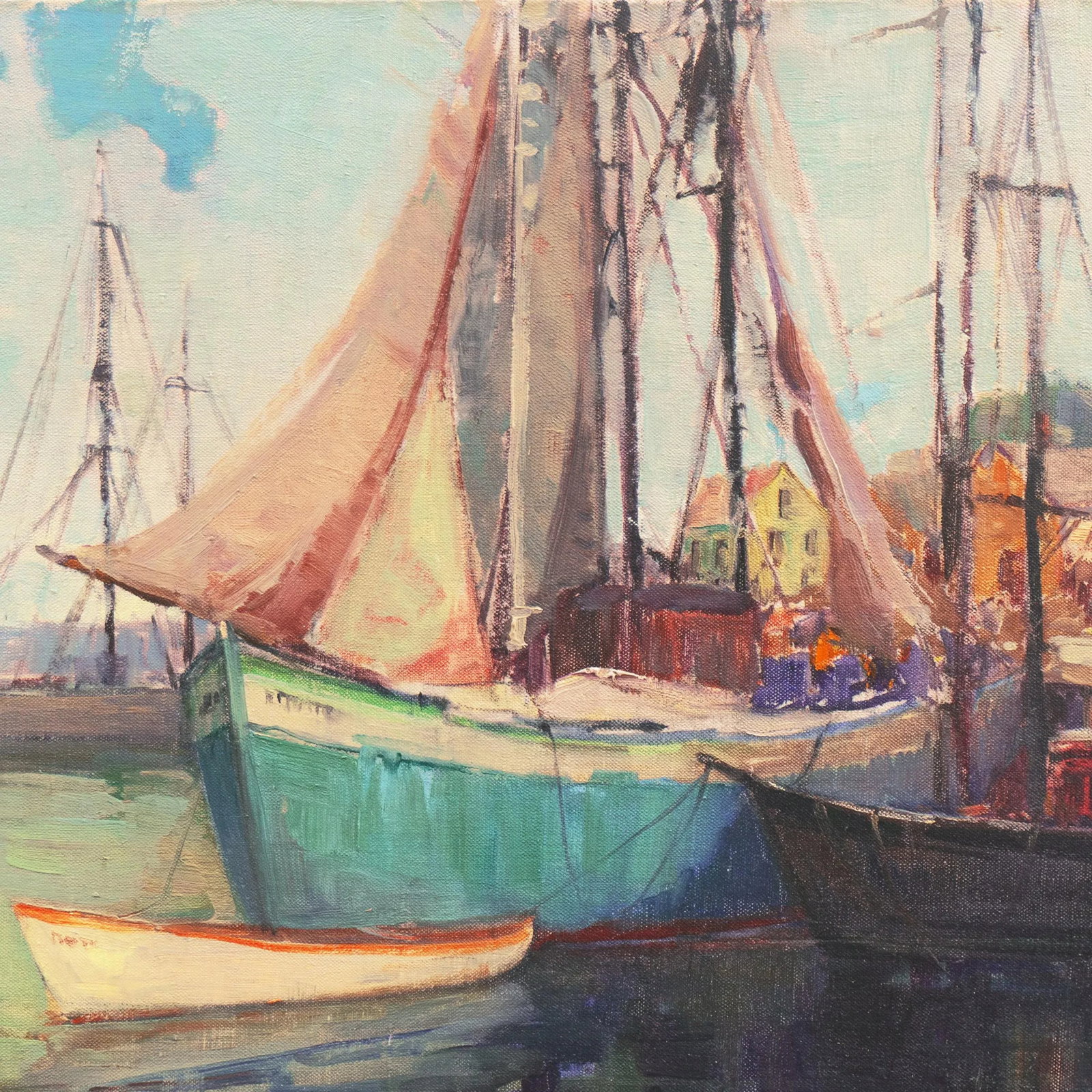 Cape Ann Harbor' by Nell Walker Warner, Woman Artist, Massachusetts, Rockport, Gloucester, Los Ange - 3