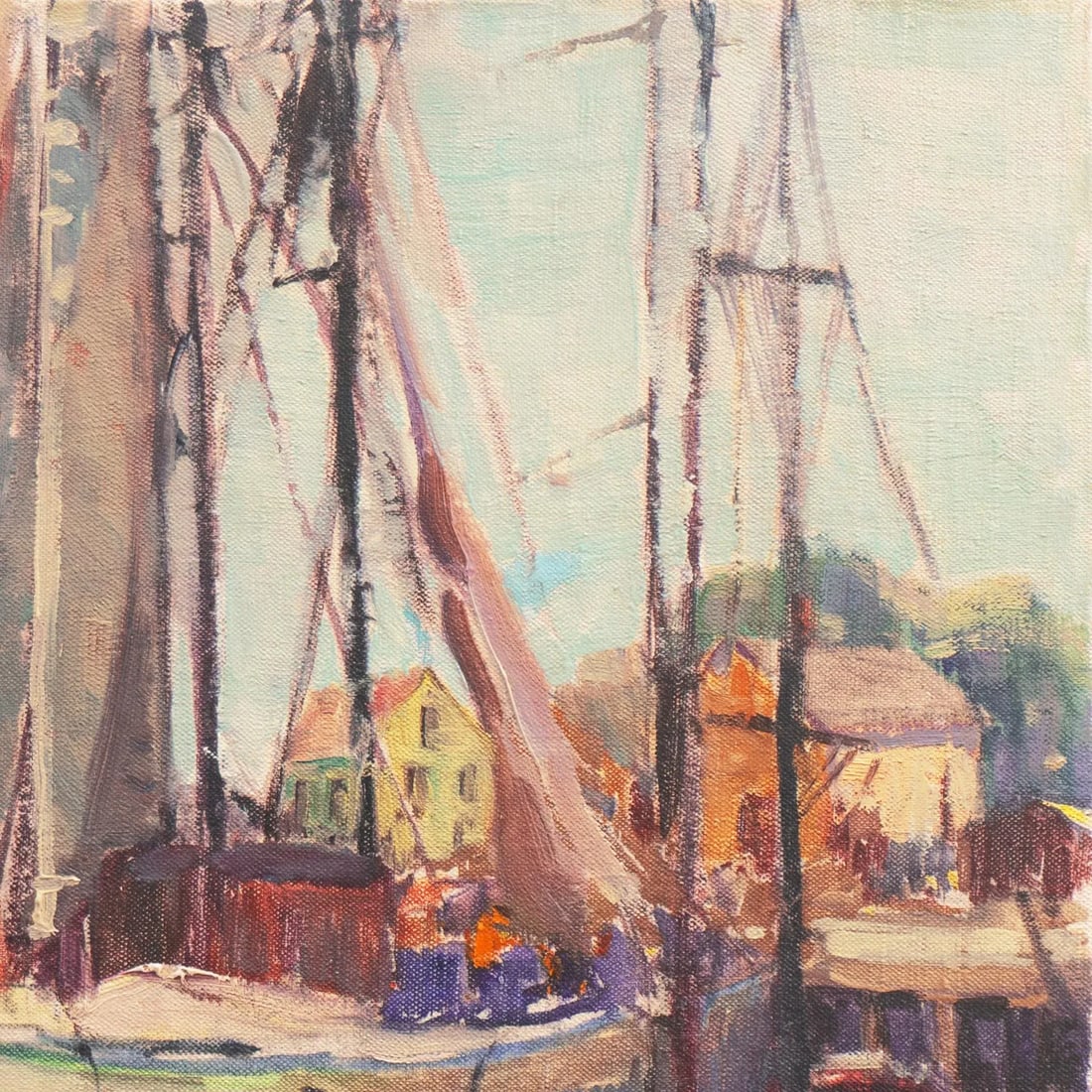 Cape Ann Harbor' by Nell Walker Warner, Woman Artist, Massachusetts, Rockport, Gloucester, Los Ange - 7