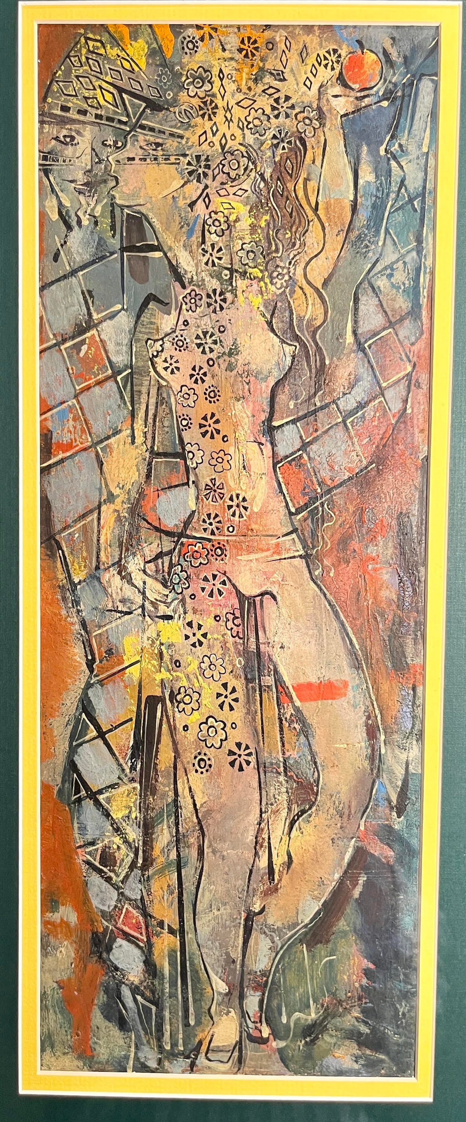 1963 Oil on Board Painting by American Artist Wilfred A. Lang Jr. Dated and Signed - 2
