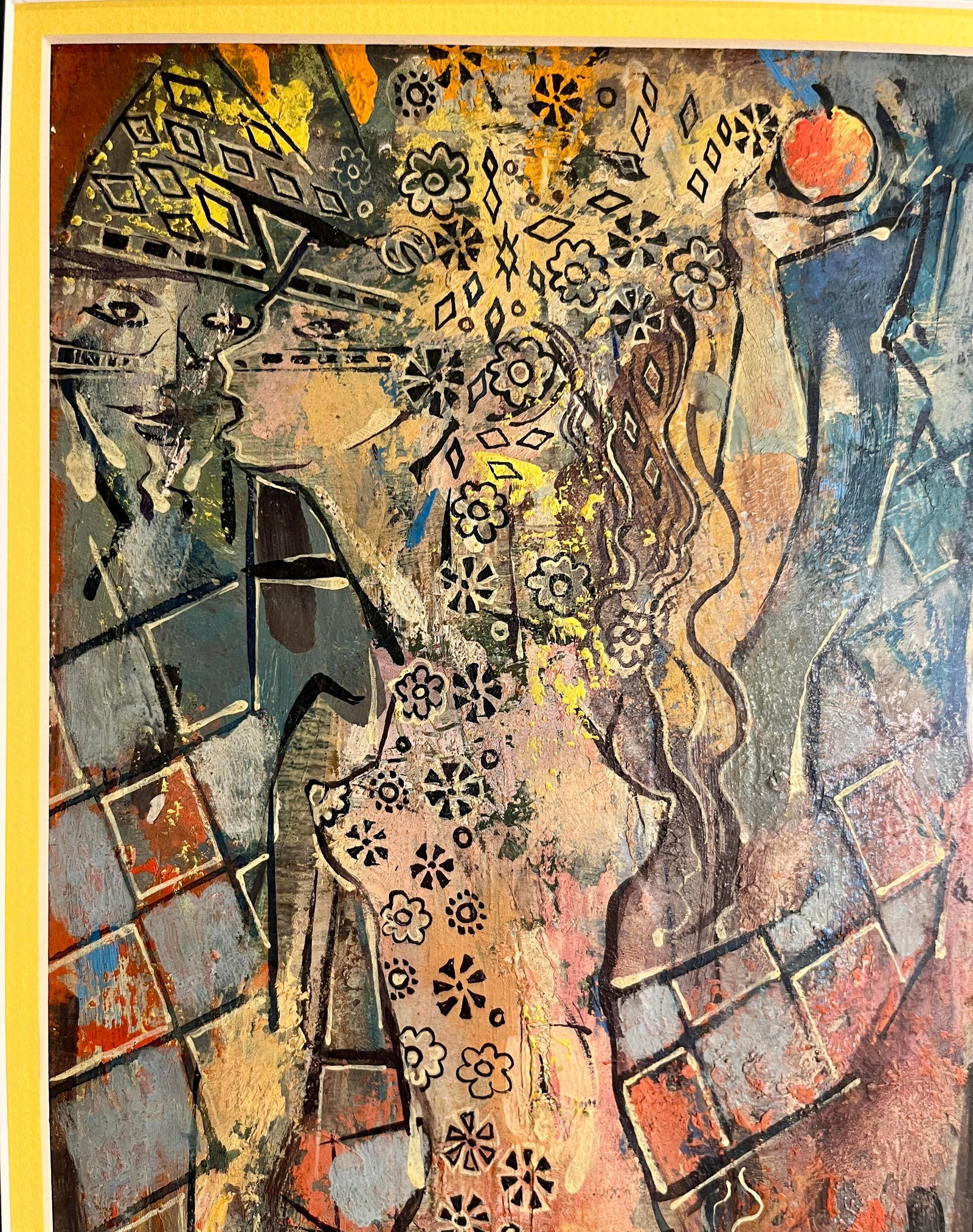 1963 Oil on Board Painting by American Artist Wilfred A. Lang Jr. Dated and Signed - 3