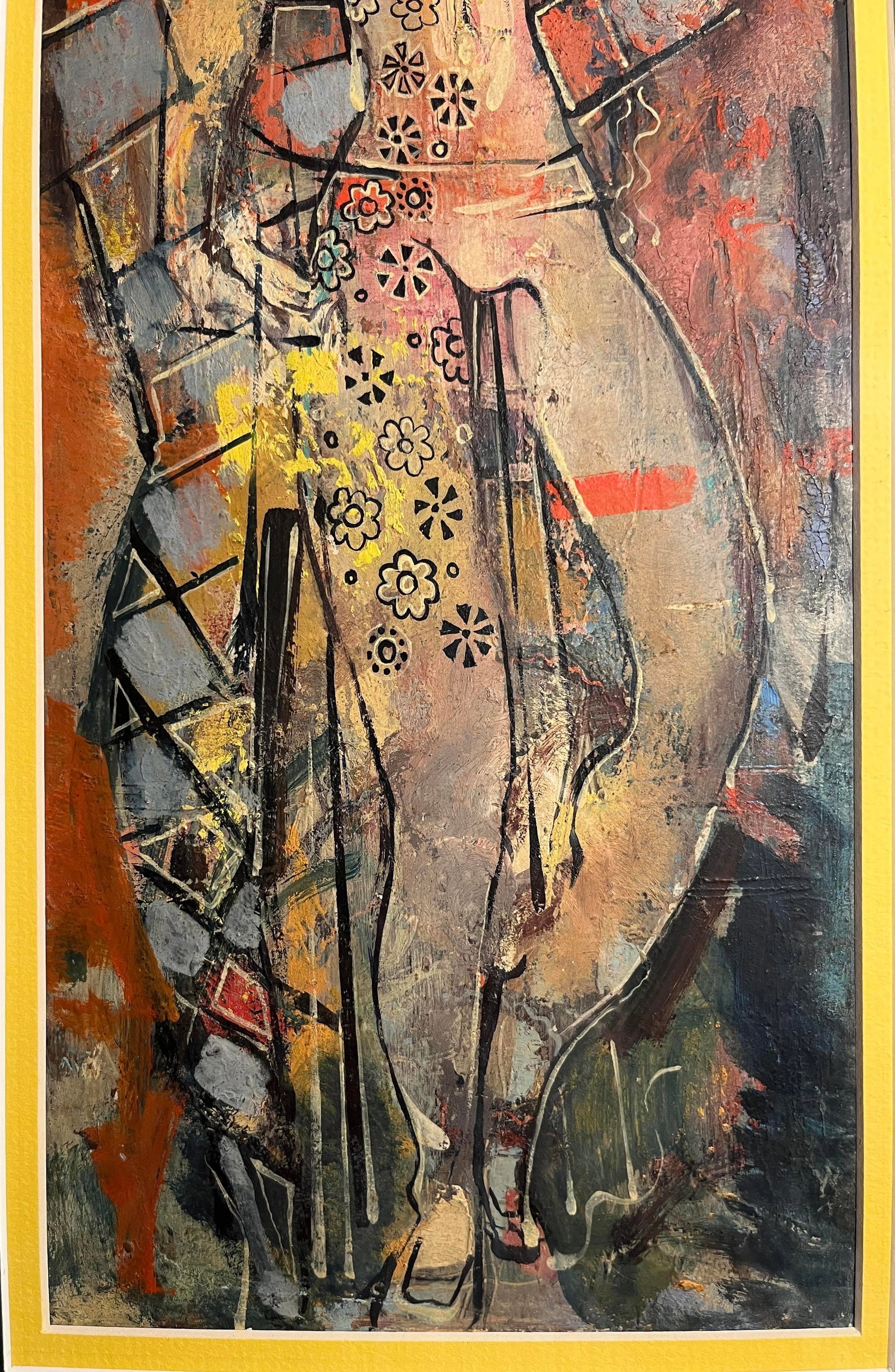 1963 Oil on Board Painting by American Artist Wilfred A. Lang Jr. Dated and Signed - 4