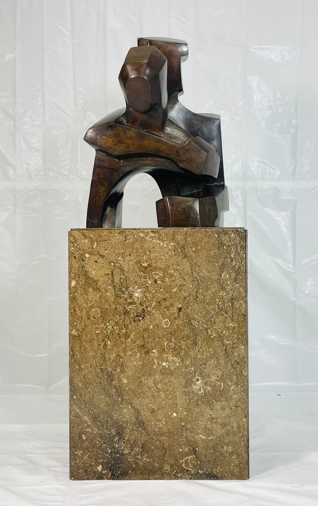 â€œDuoâ€ Artist Proof Bronze Sculpture by Victor Salmones, Mexico, - 2