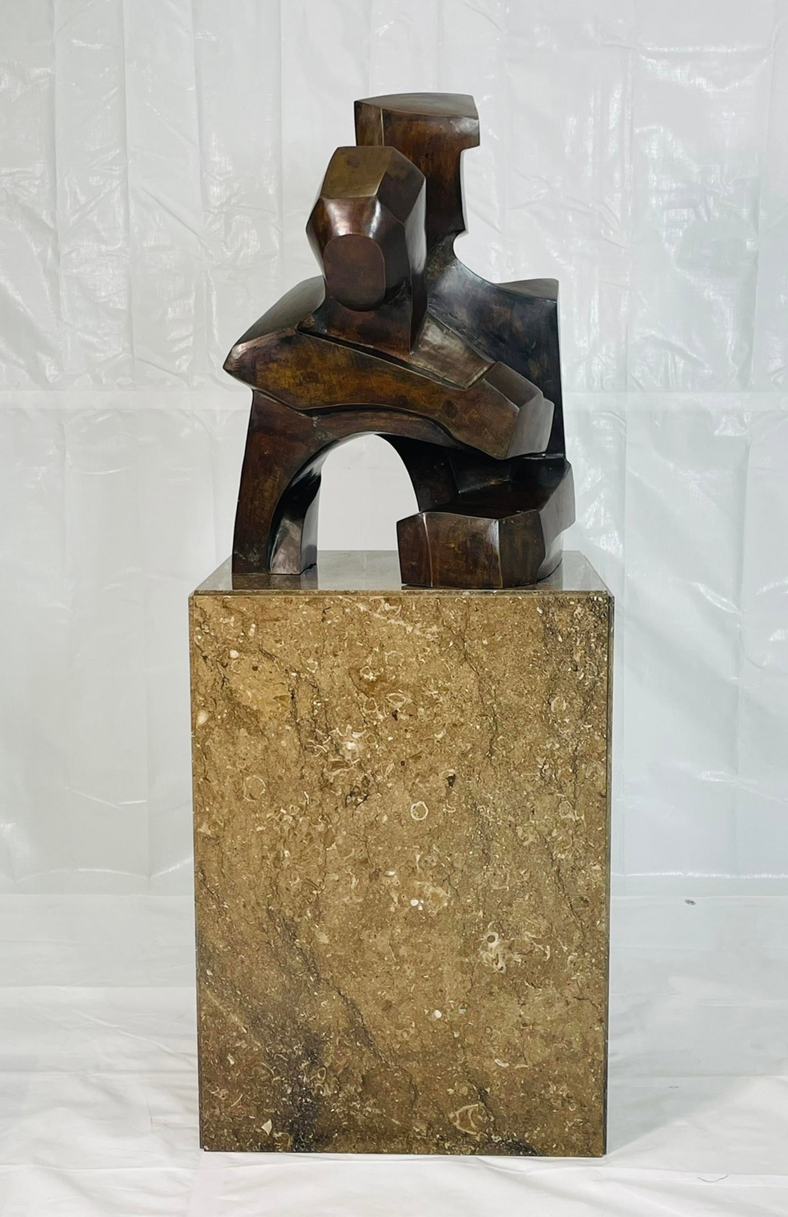 â€œDuoâ€ Artist Proof Bronze Sculpture by Victor Salmones, Mexico, - 4