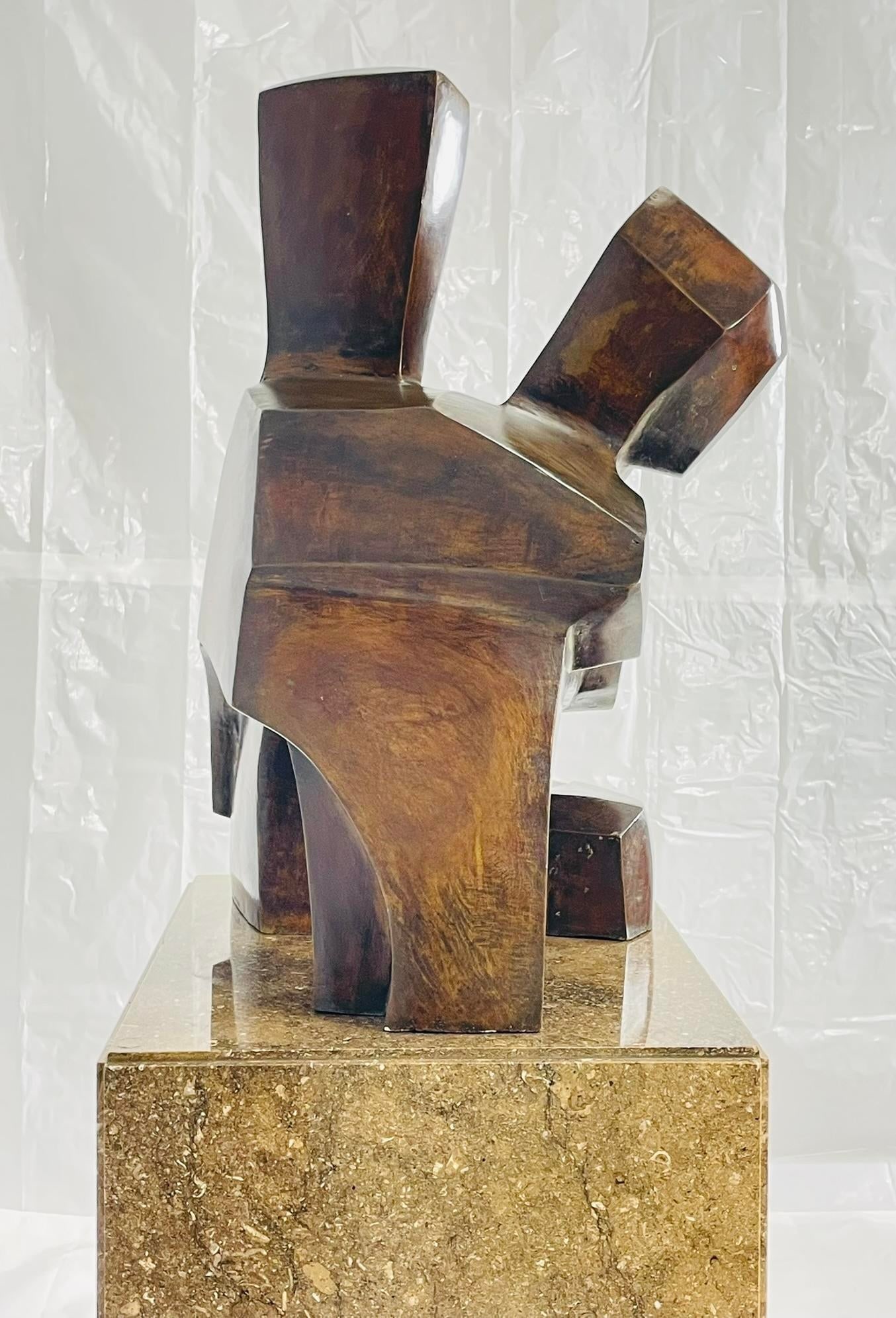 â€œDuoâ€ Artist Proof Bronze Sculpture by Victor Salmones, Mexico, - 6