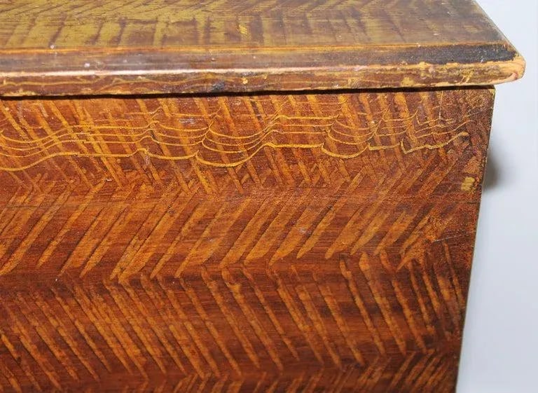 19th C Lancaster County Original Painted Small Bin - 4