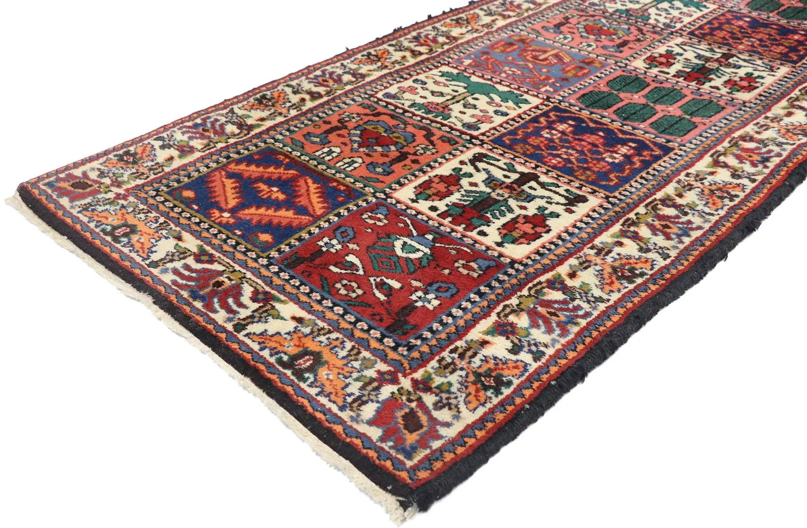 Vintage Persian Bakhtiari Runner Rug , 02'08 X 09'00 - 2