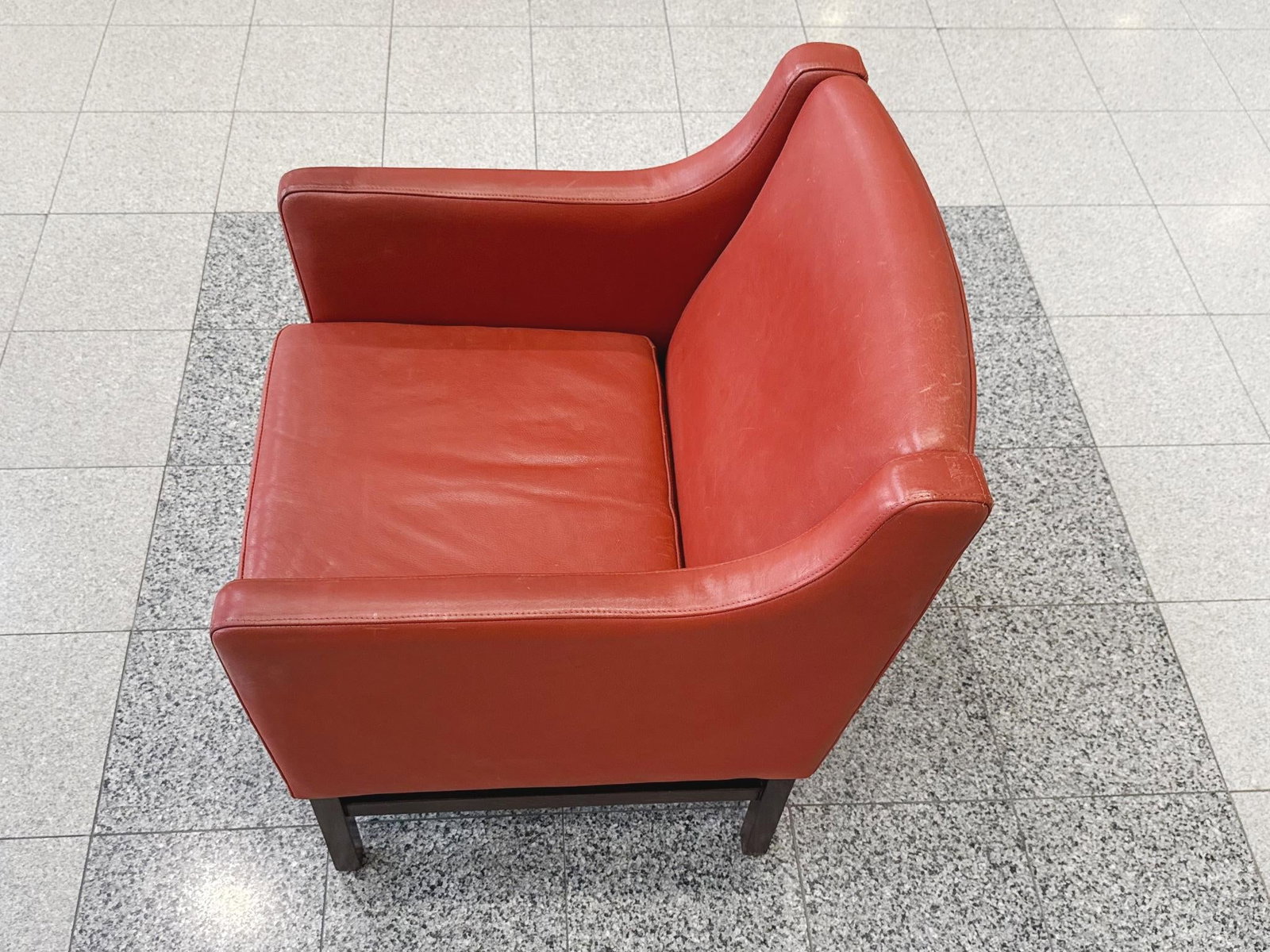 Danish Modern Leather & Beech Lounge Chairs in the Style of BÃ¸rge Mogensen - A Pair - 7