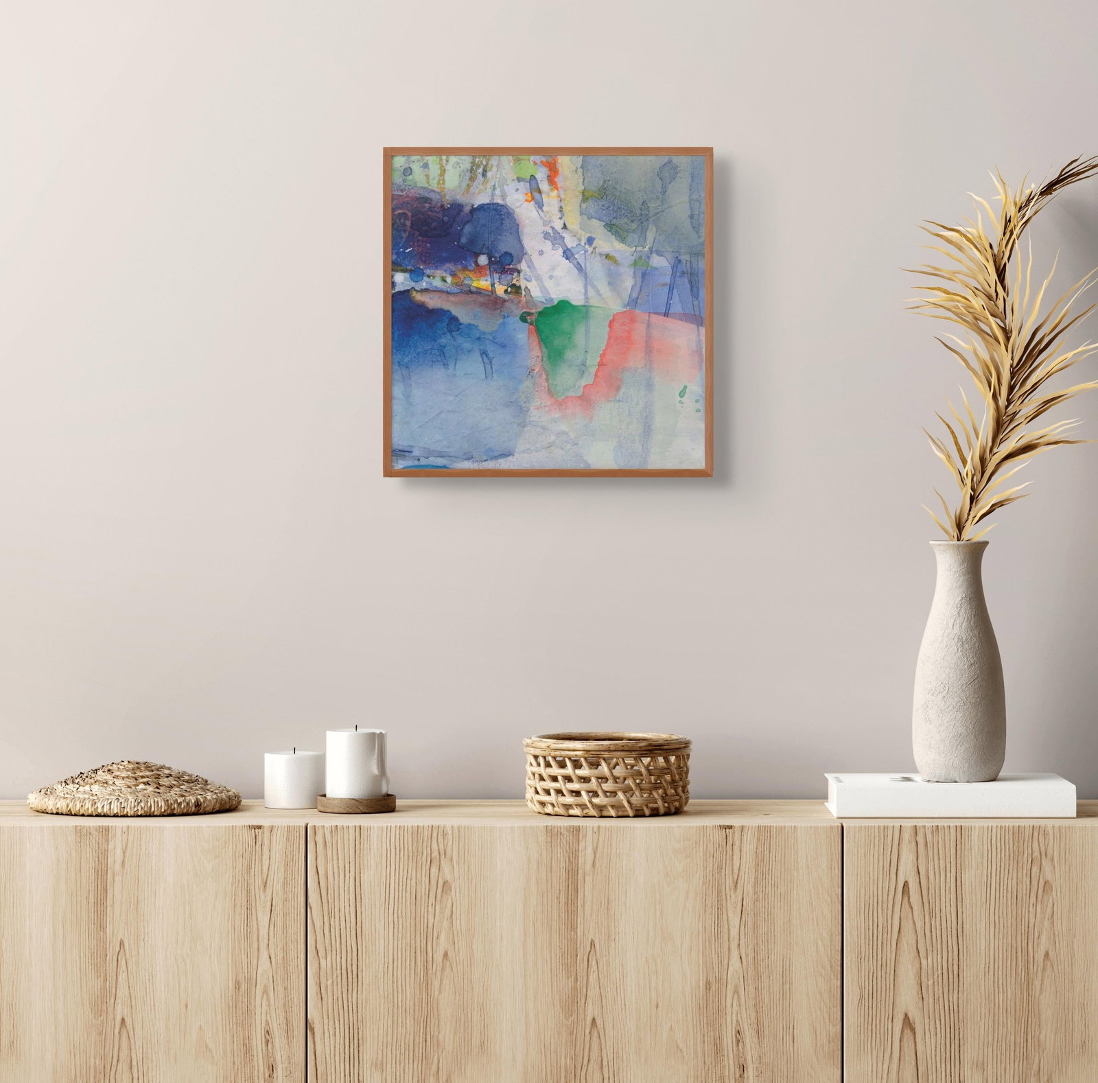 Contemporary Abstract Acrylic on Canvas "Forest Clearing" by Greet Helsen - 3