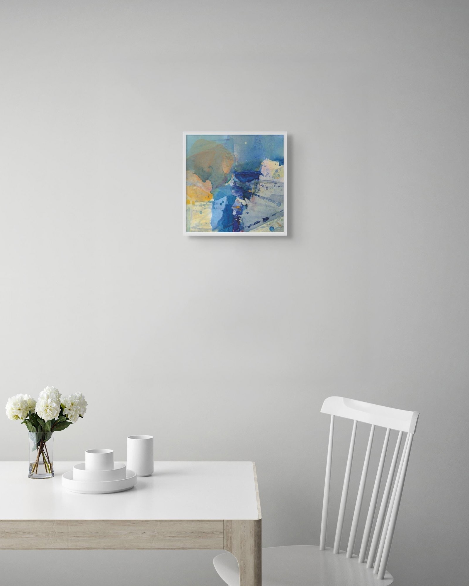 Contemporary Abstract Acrylic on Canvas "Cliffs" by Greet Helsen - 2