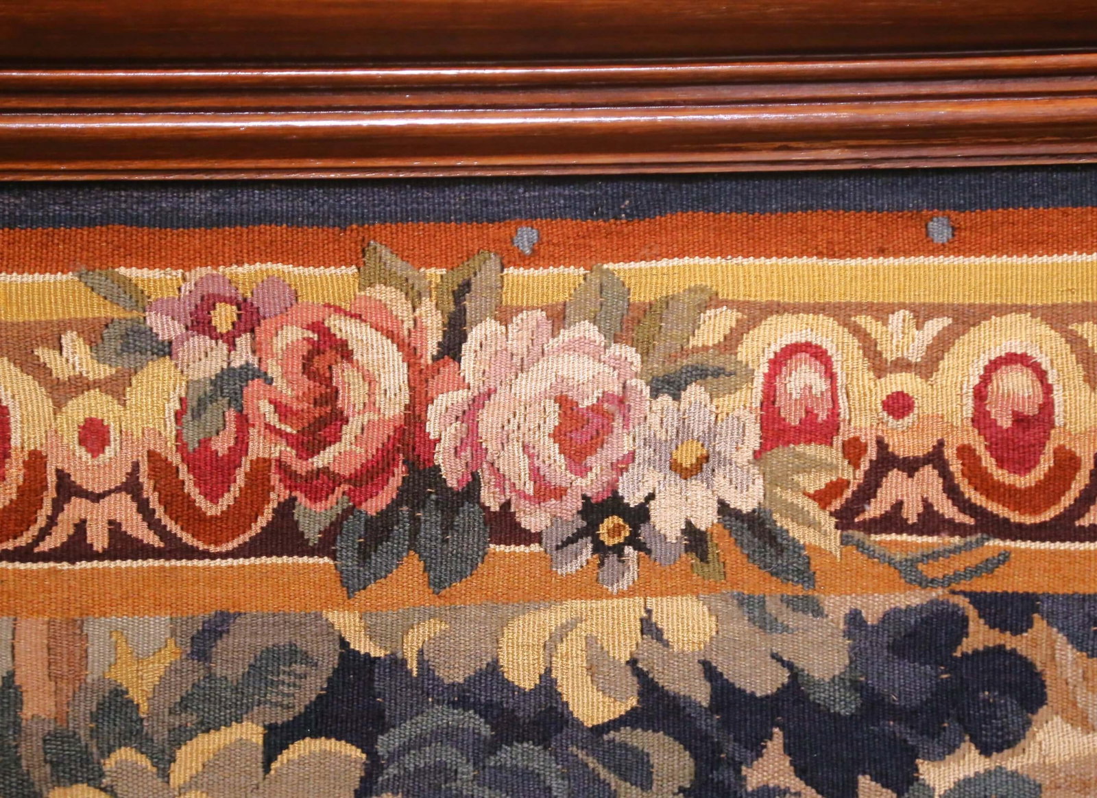 19th Century French Aubusson Tapestry in Oak Frame in the Manner of D. Teniers - 7
