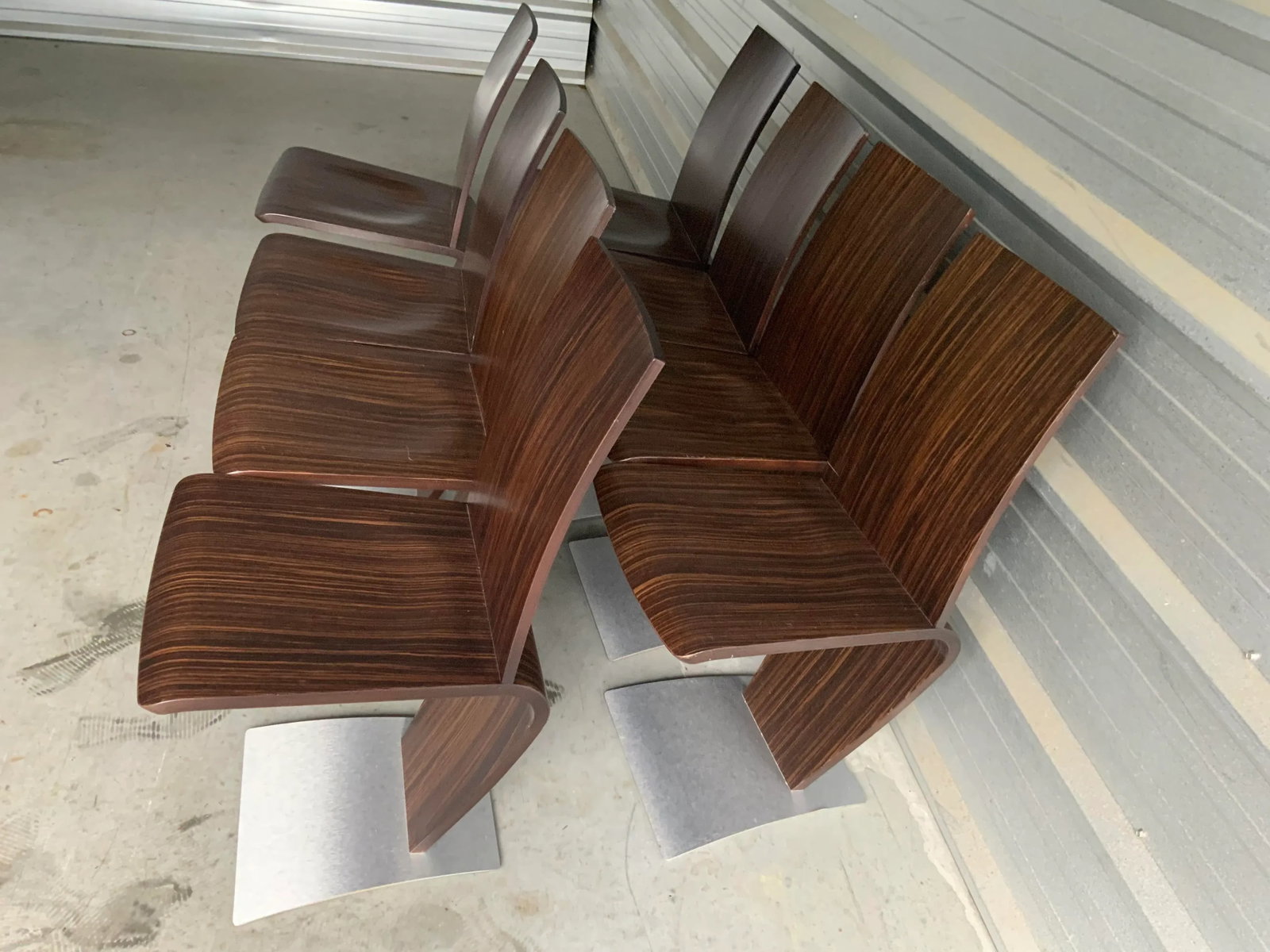 1990s Vintage Wood Italian Chairs - Set of 8 - 3