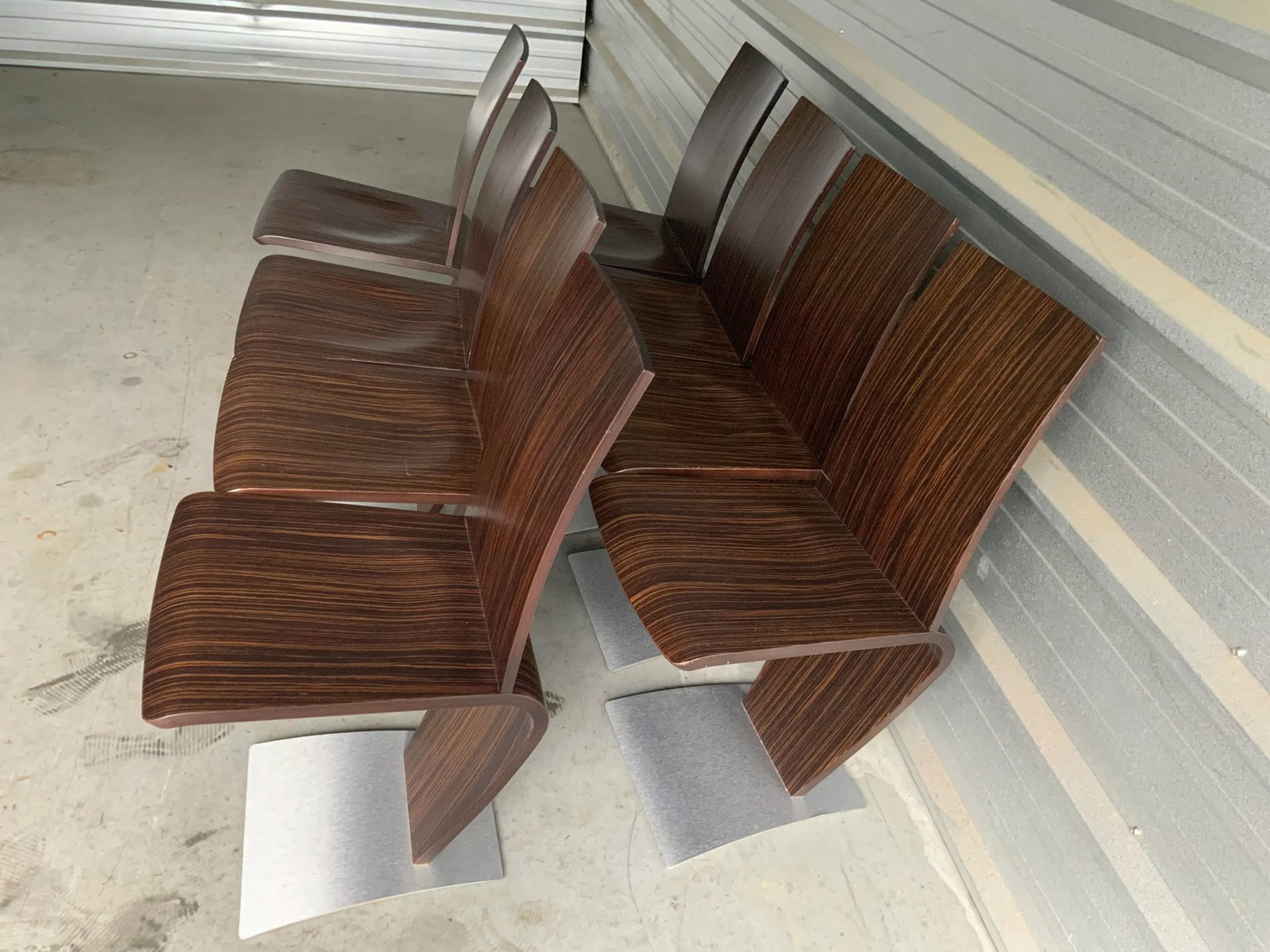 1990s Vintage Wood Italian Chairs - Set of 8 - 4