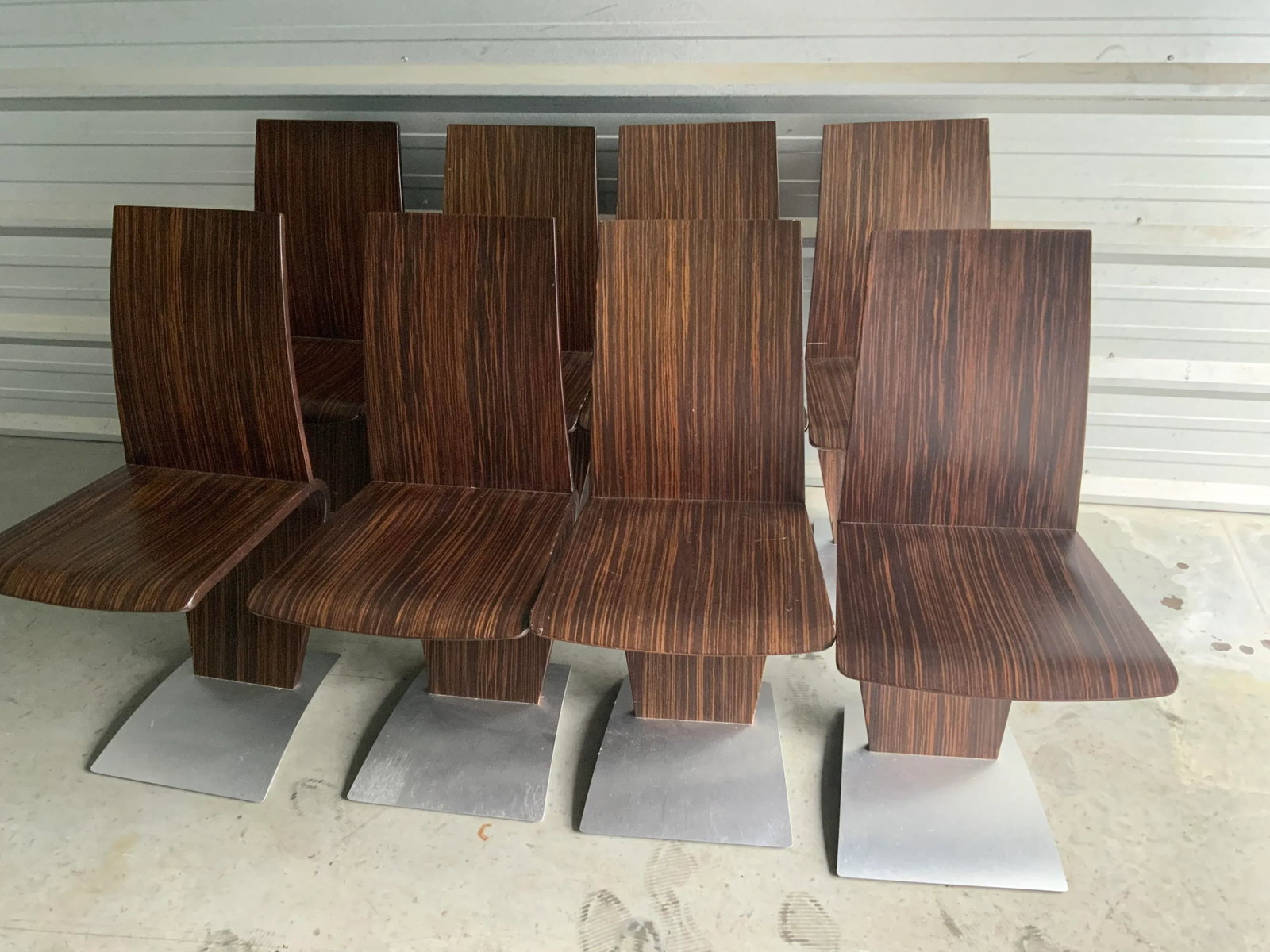 1990s Vintage Wood Italian Chairs - Set of 8 - 5